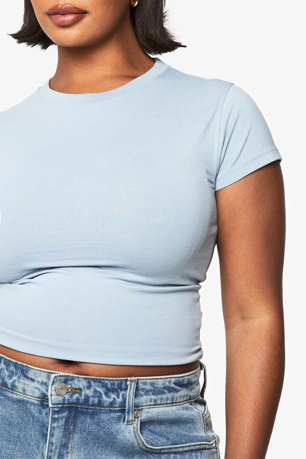 Plus Boohoo Basics Fitted Top