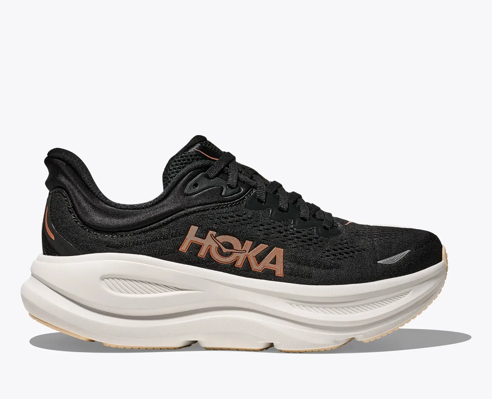 Hoka Women'S Bondi 9 Black Rose Gold