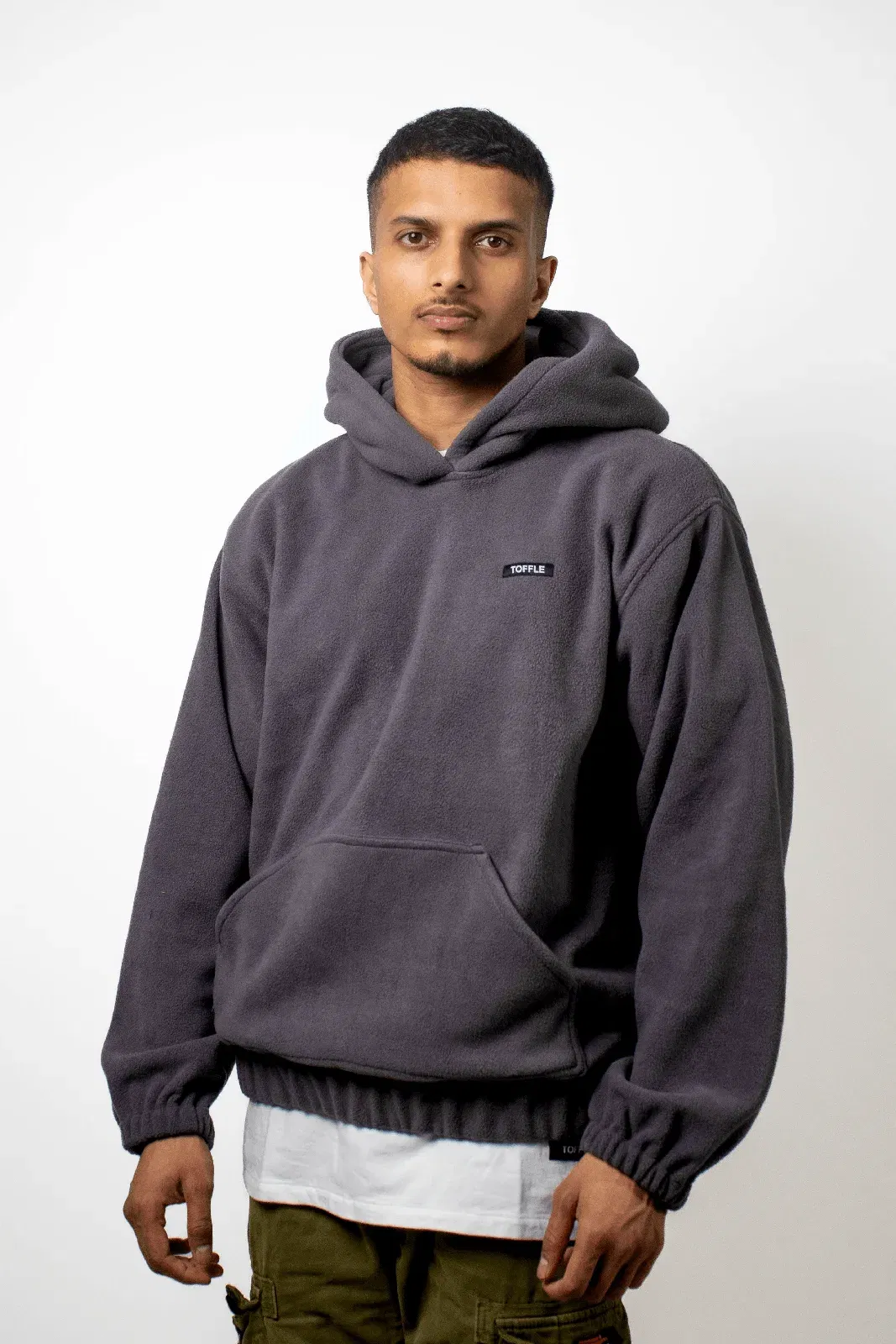 Dark Grey Polar Fleece Hoodie
