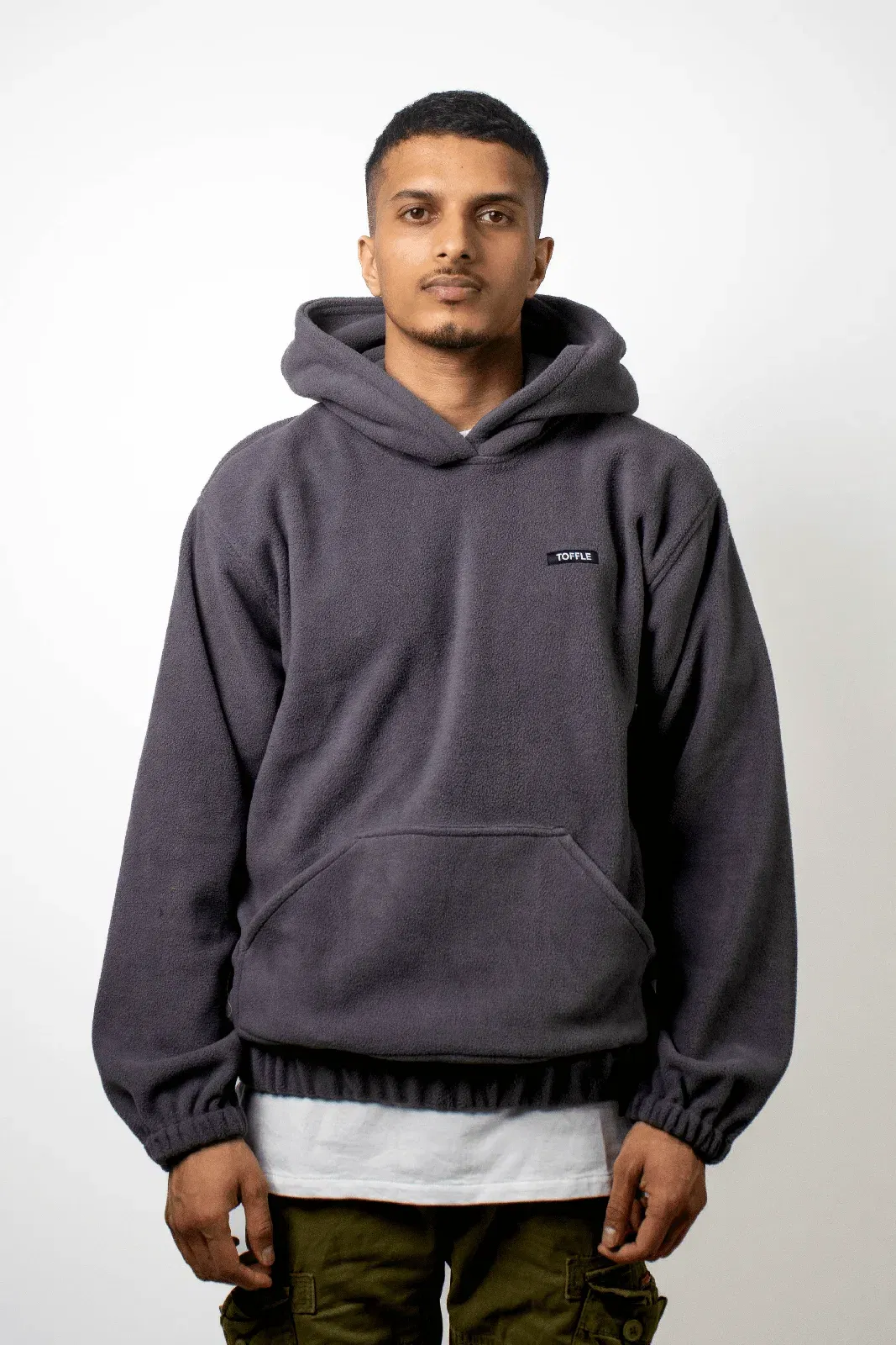 Dark Grey Polar Fleece Hoodie