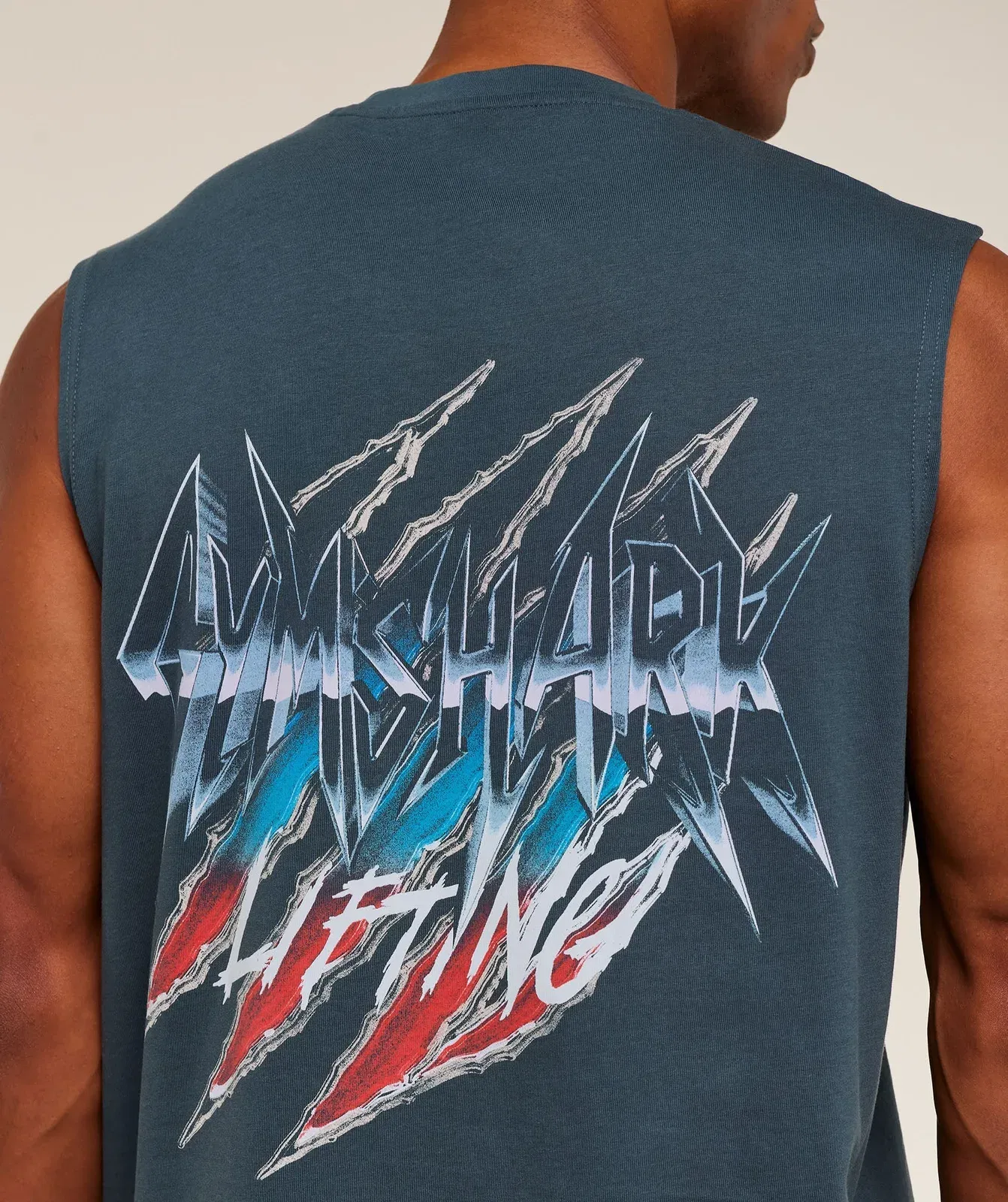 Gymshark Eagle Band Style Graphic Tank - GS Stealth Blue