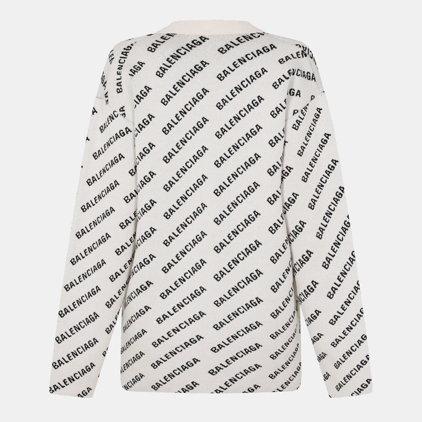 Logo Jacquard Print Cardigan