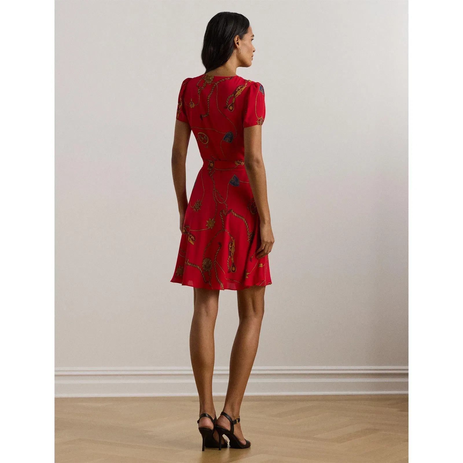 Belted Georgette Mini Dress