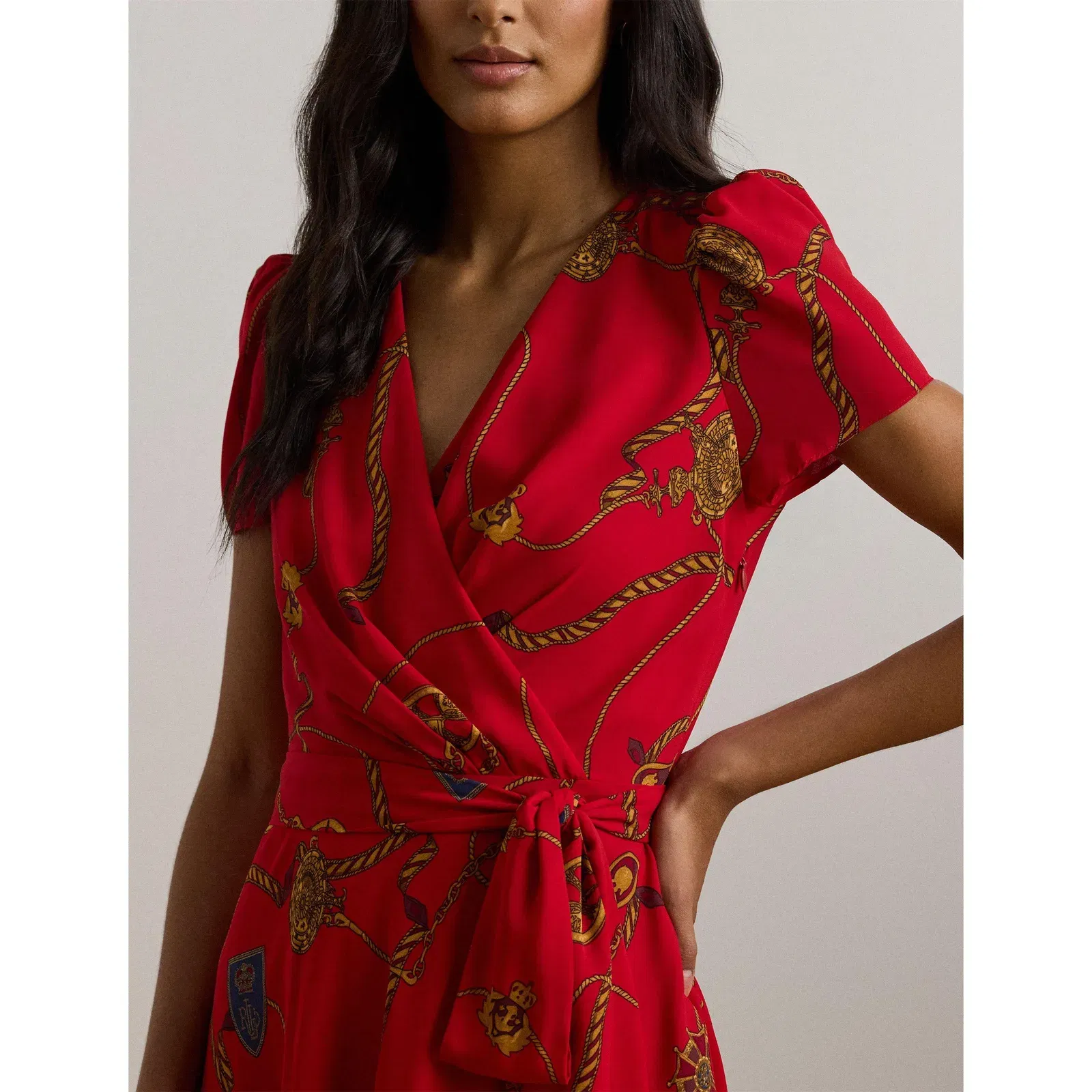 Belted Georgette Mini Dress
