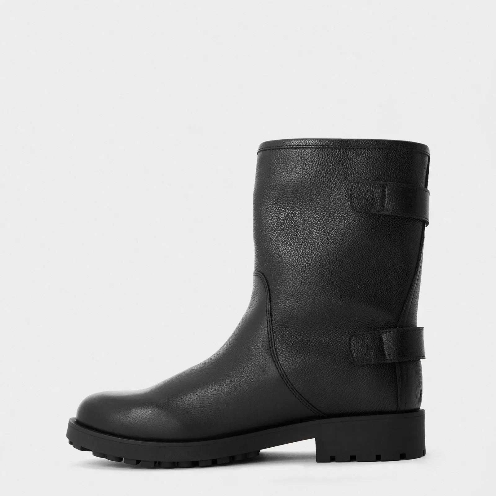 Side Zip Biker Boots