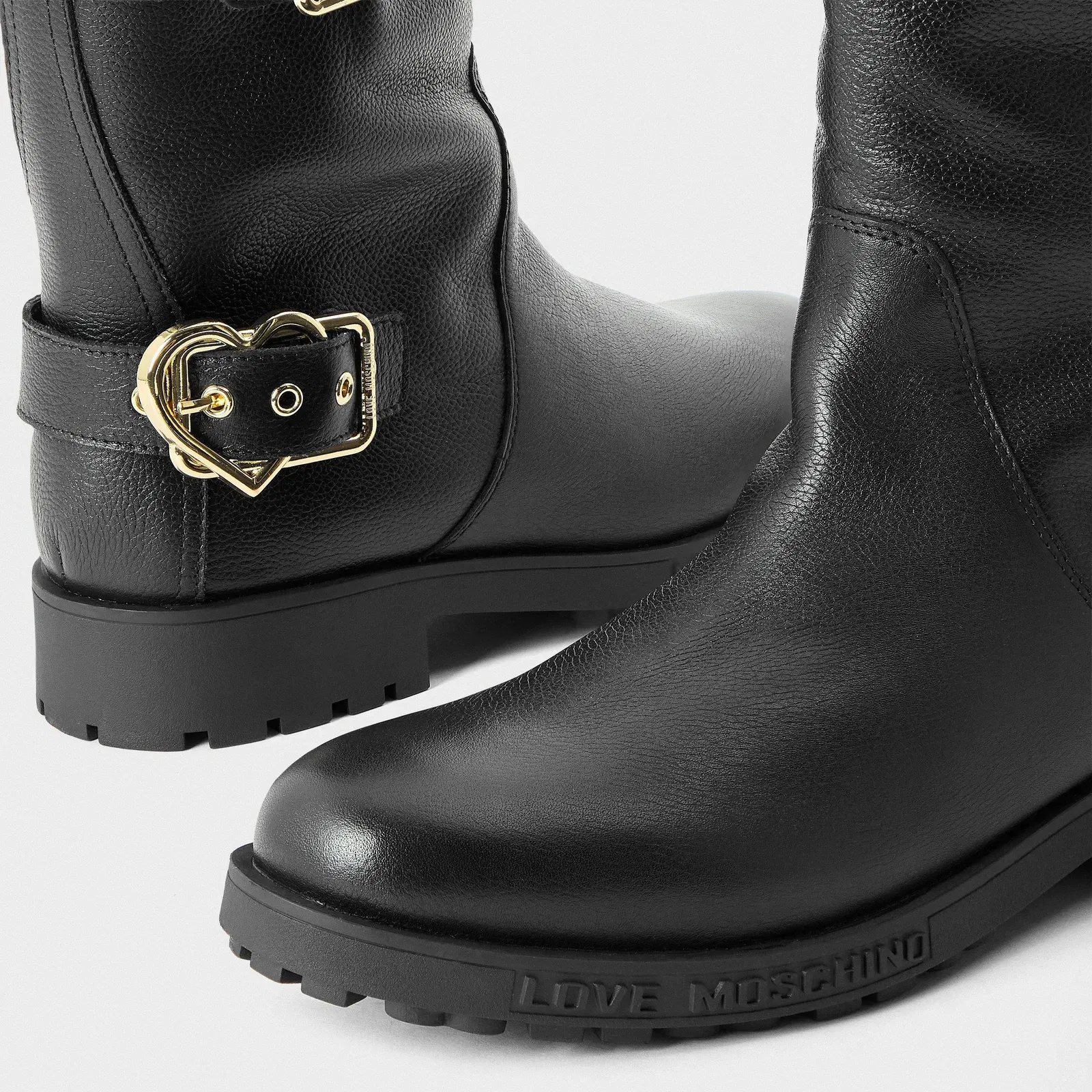 Side Zip Biker Boots