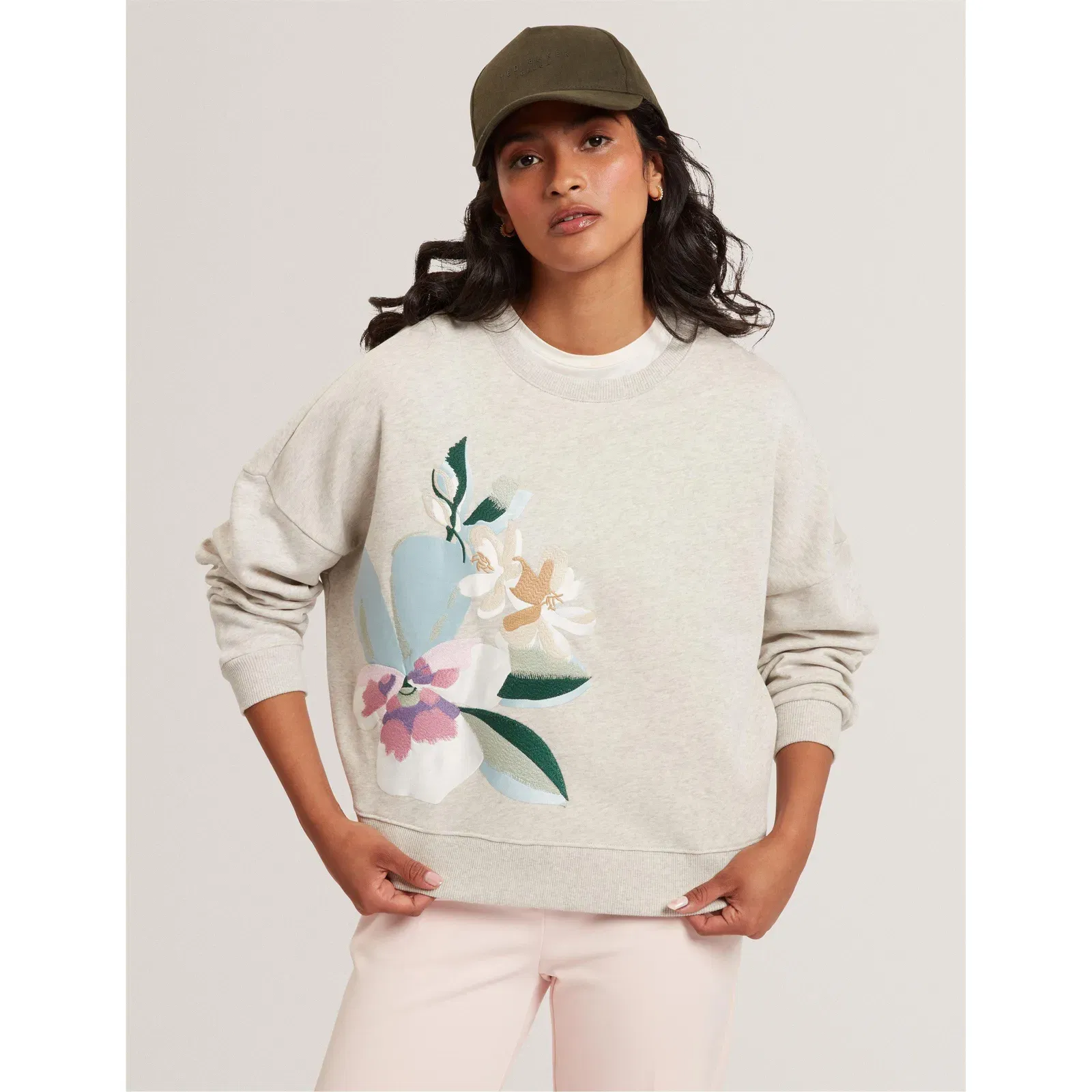 Embroidered Crew Sweatshirt