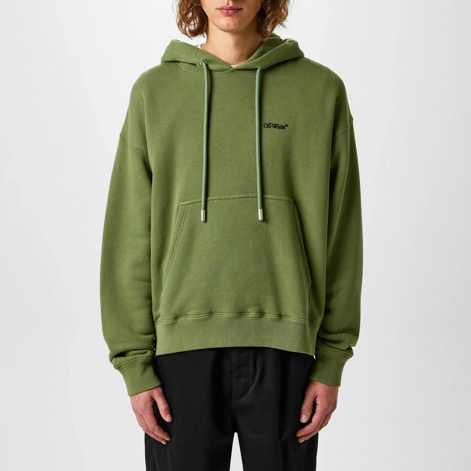Logo Print Cotton Long Sleeve Hoodie
