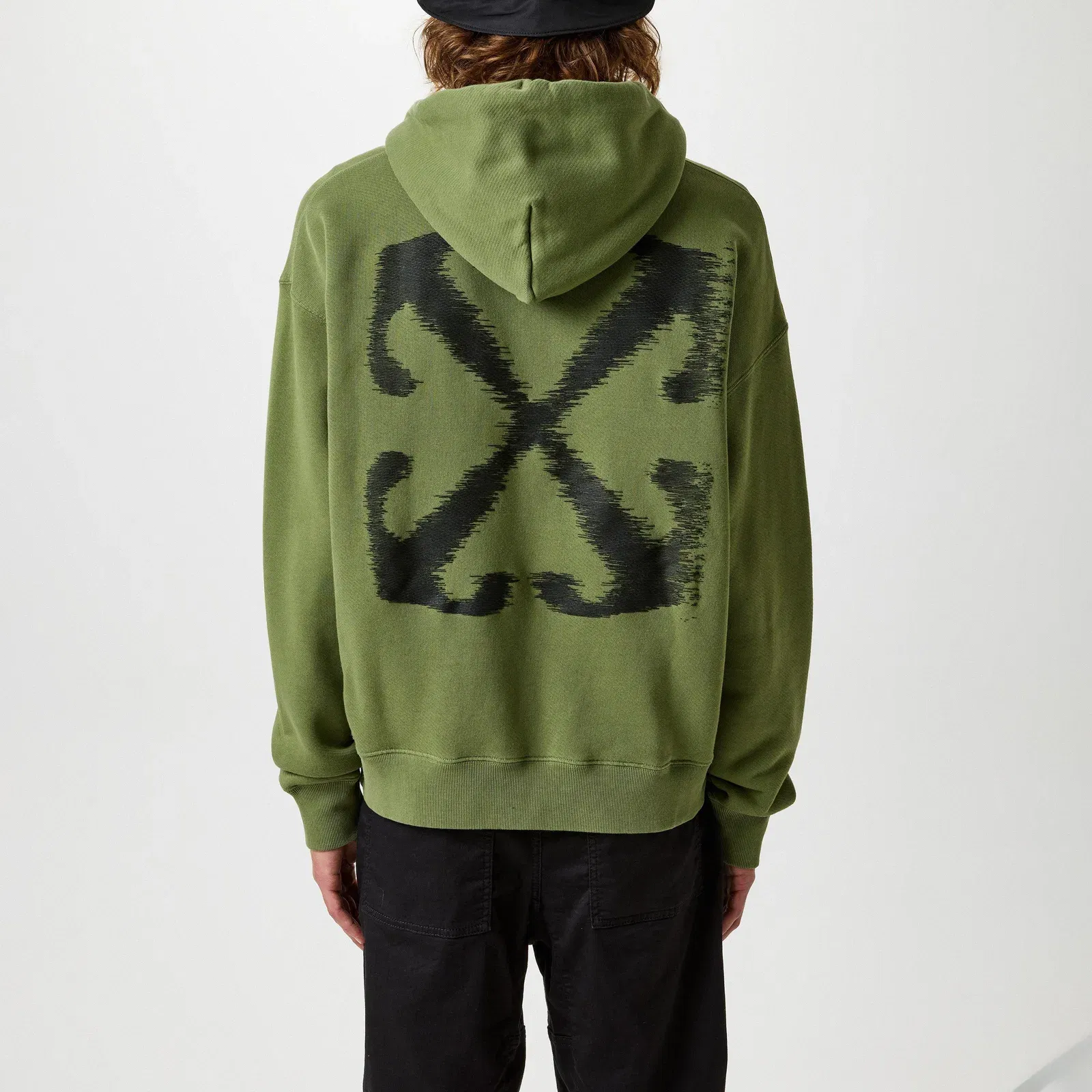 Logo Print Cotton Long Sleeve Hoodie