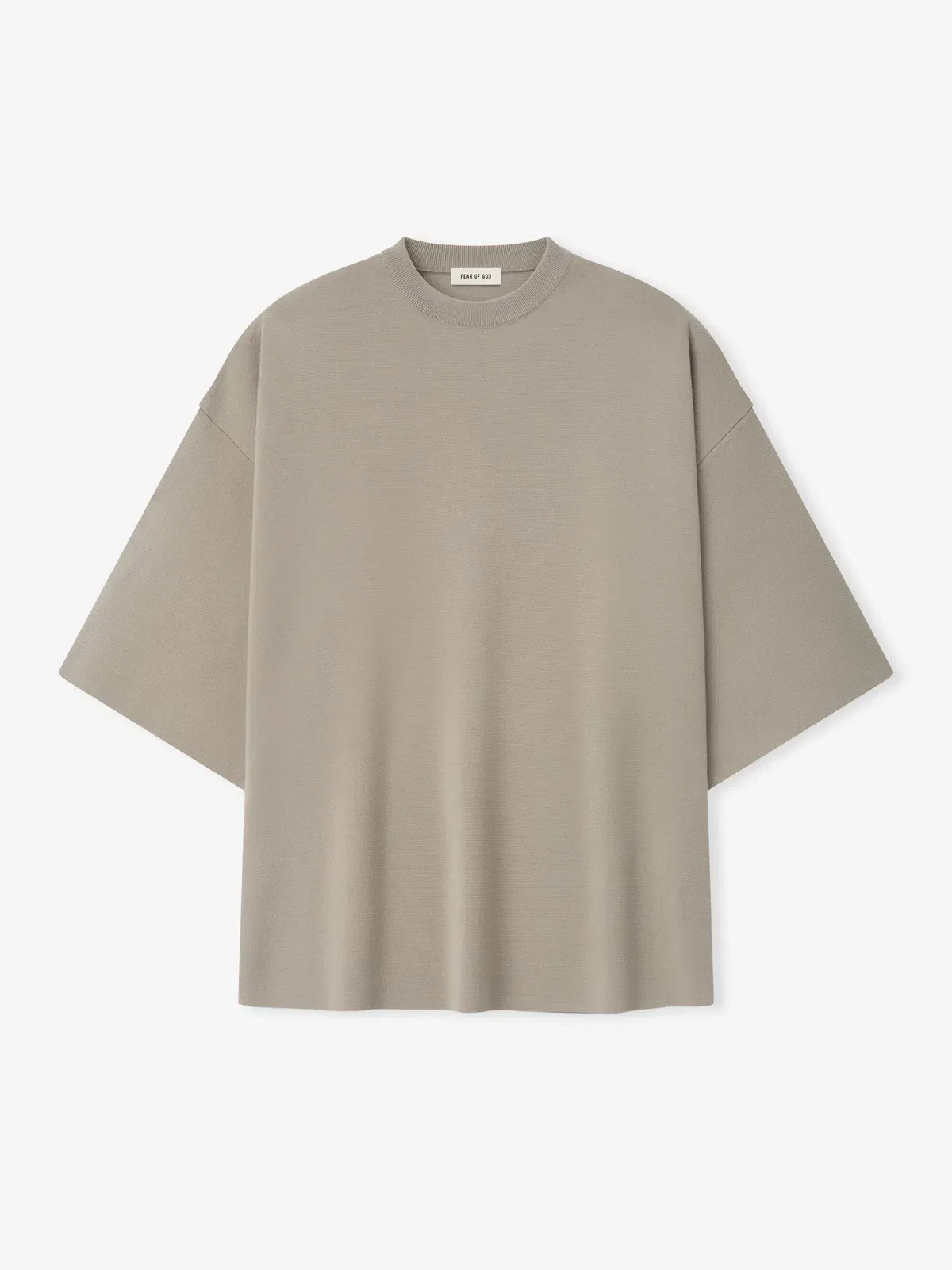 Essentials Merino Milano Knit T-Shirt Dusty Beige