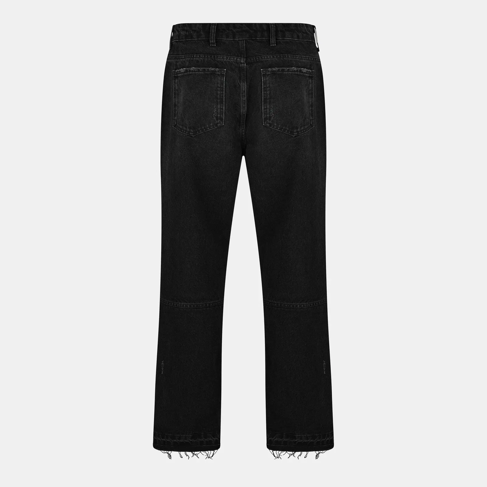 Hem Denim Straight Leg Jeans