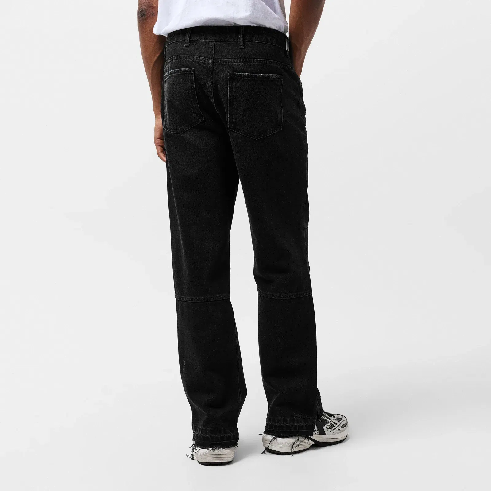 Hem Denim Straight Leg Jeans