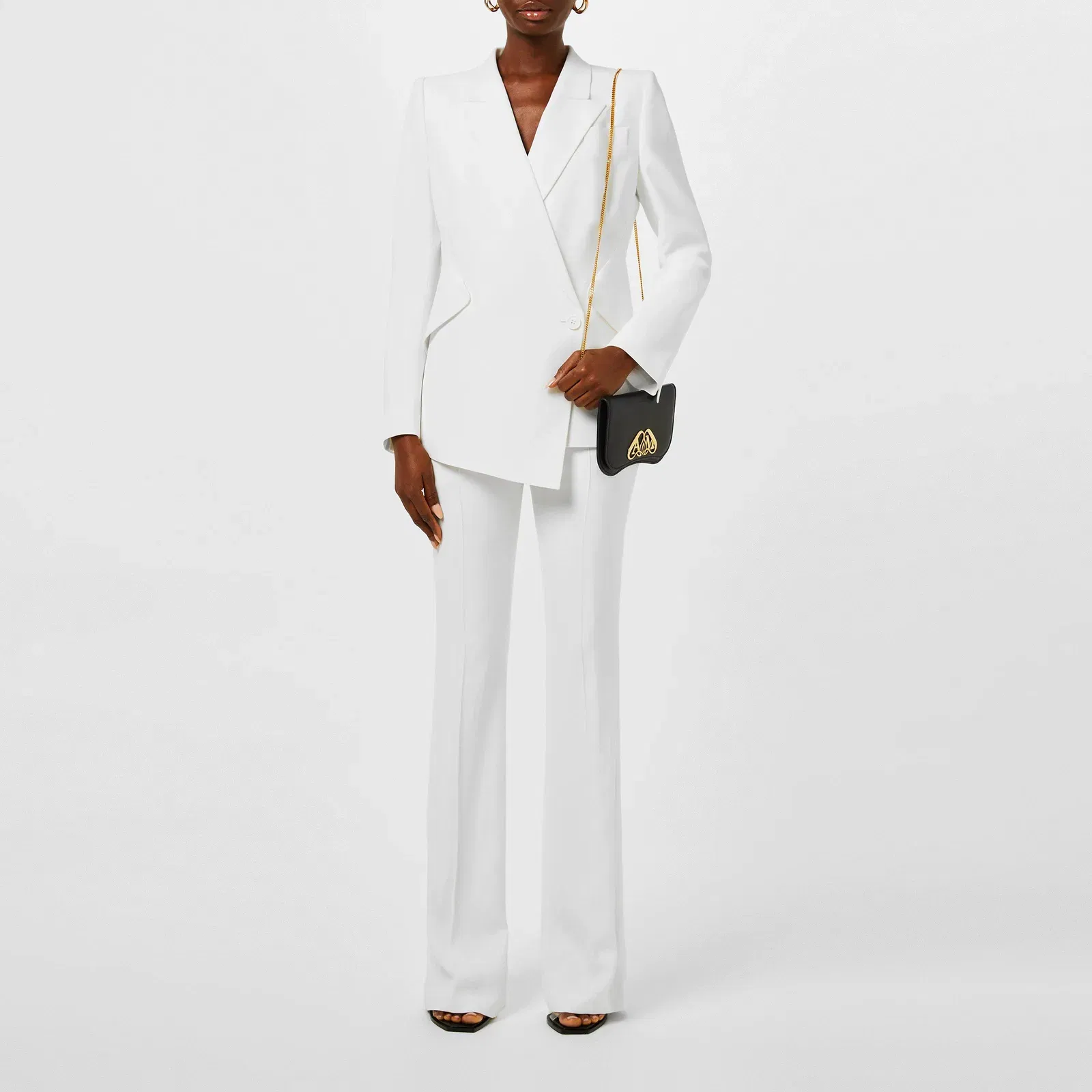 Crepe Bootcut Trousers