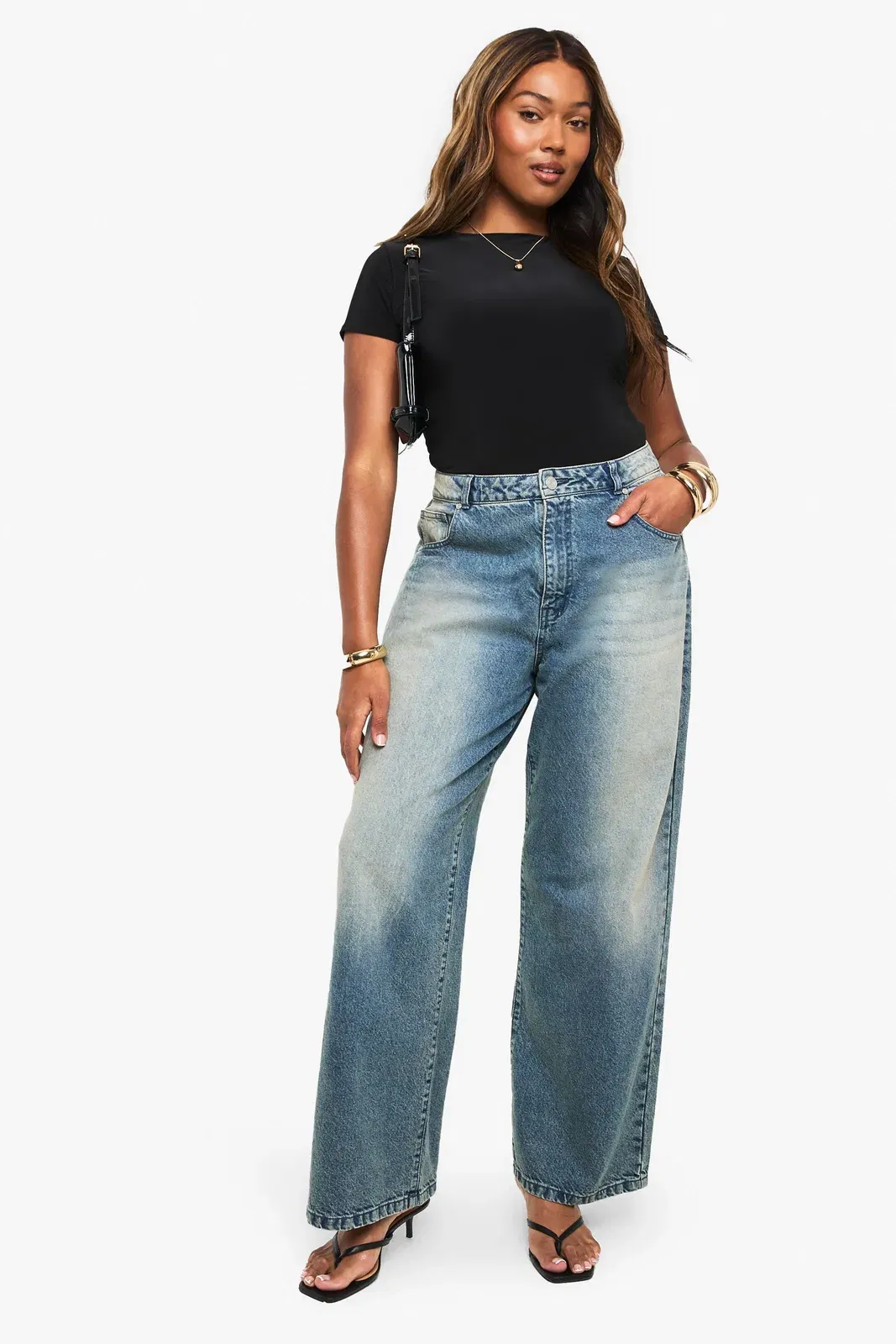 Plus Double Layer Slinky Fitted T-Shirt