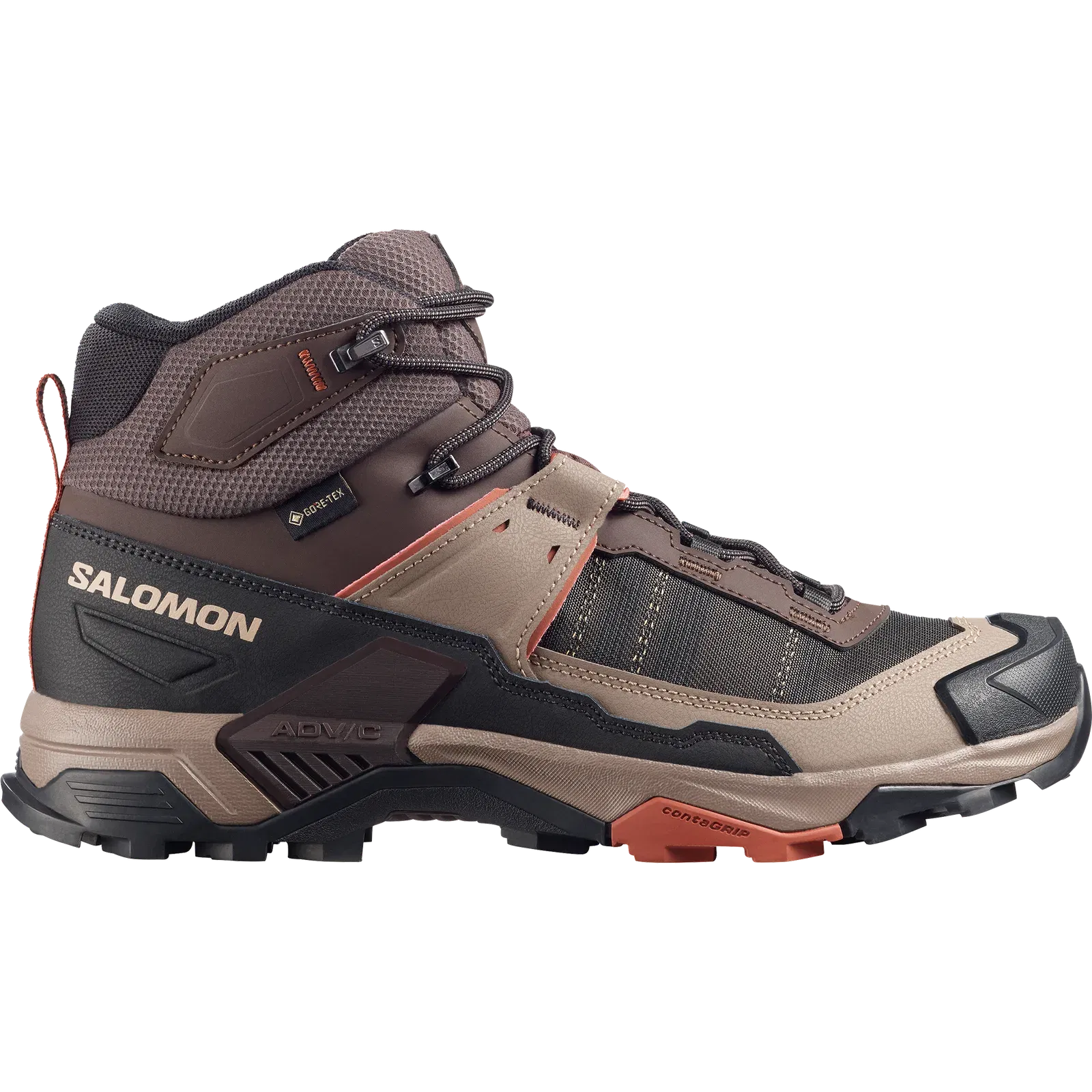 Salomon X Ultra 5 Mid Gore-Tex Hiking & Backpacking Shoes Black Coffee