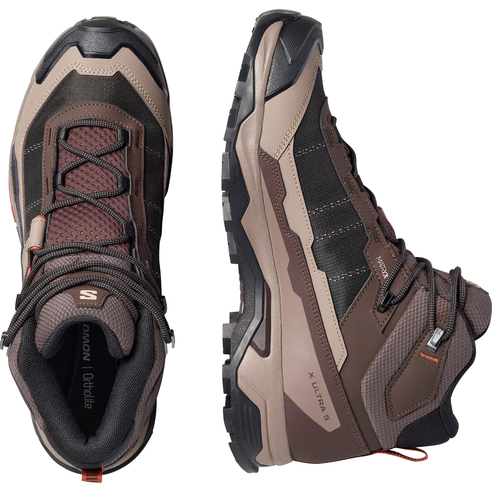 Salomon X Ultra 5 Mid Gore-Tex Hiking & Backpacking Shoes Black Coffee