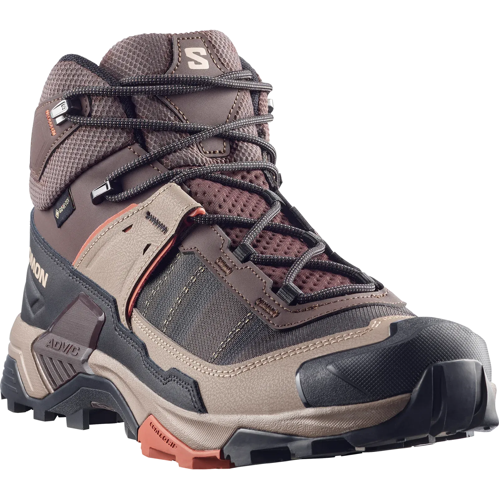 Salomon X Ultra 5 Mid Gore-Tex Hiking & Backpacking Shoes Black Coffee