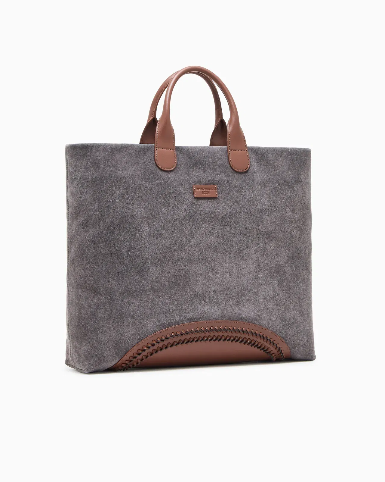 Emporio Armani suede Icon shopper bag