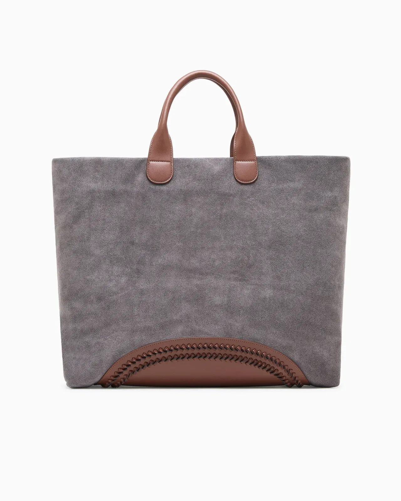 Emporio Armani suede Icon shopper bag
