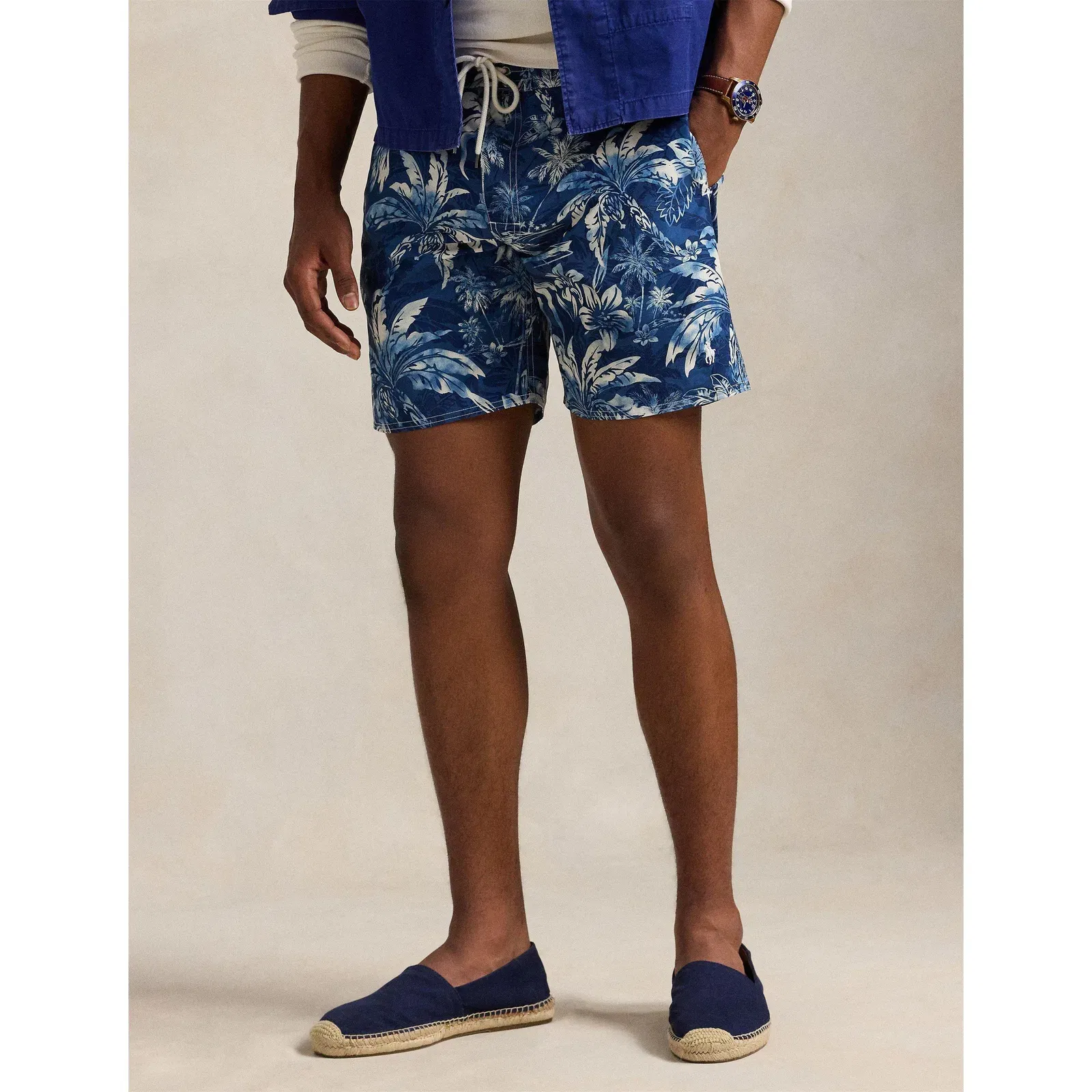 Palm Print Quick Dry Relaxed Fit Swim Shorts