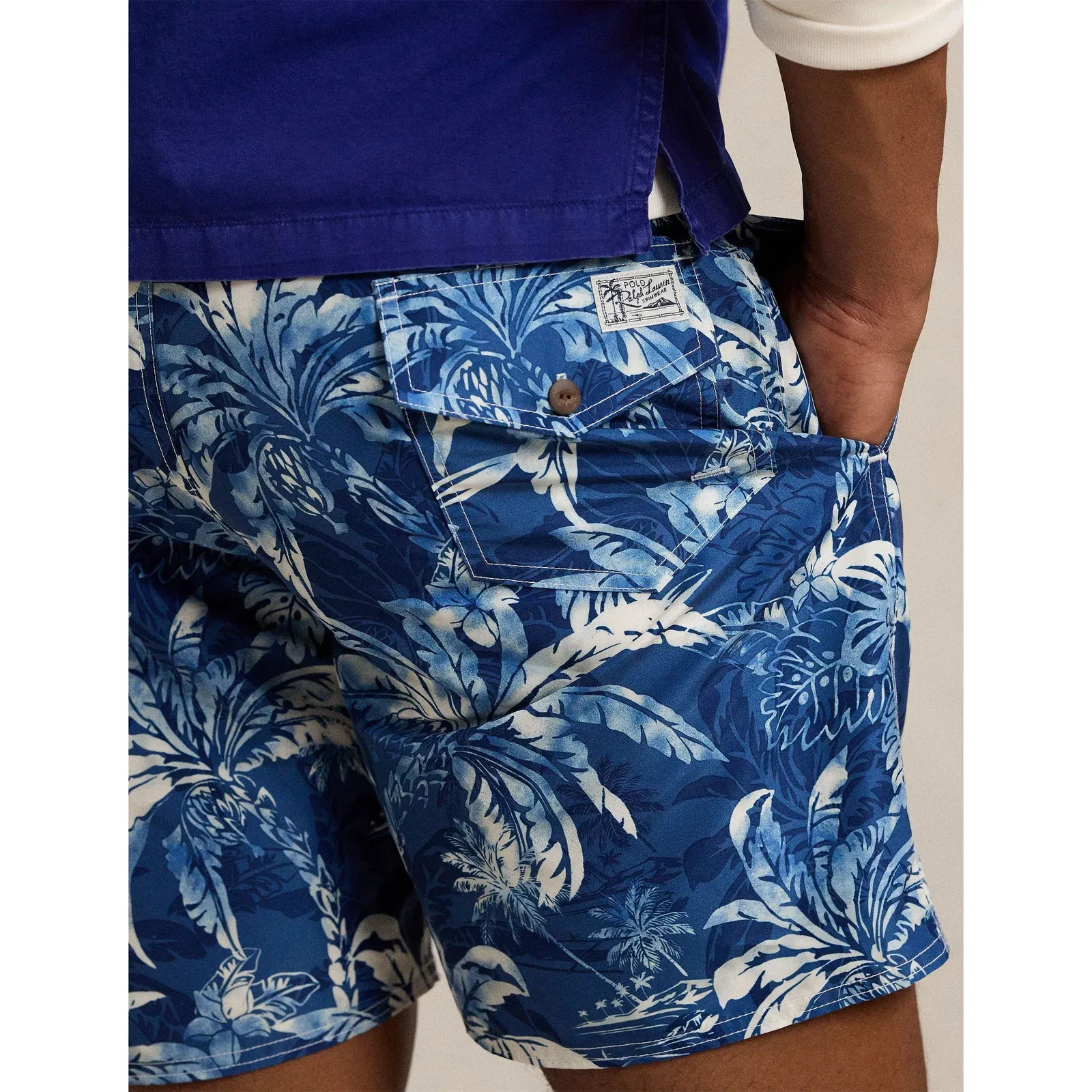 Palm Print Quick Dry Relaxed Fit Swim Shorts