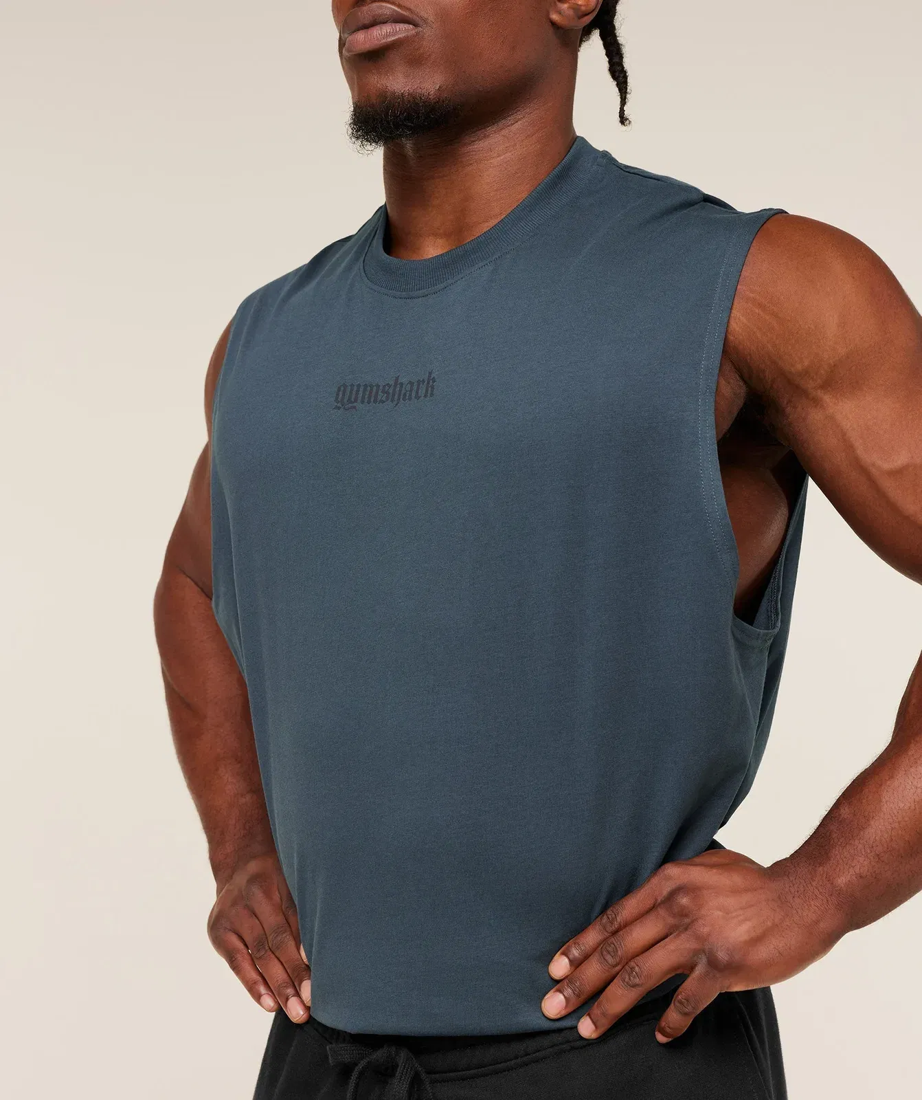 Gymshark Olde English Tank - GS Stealth Blue