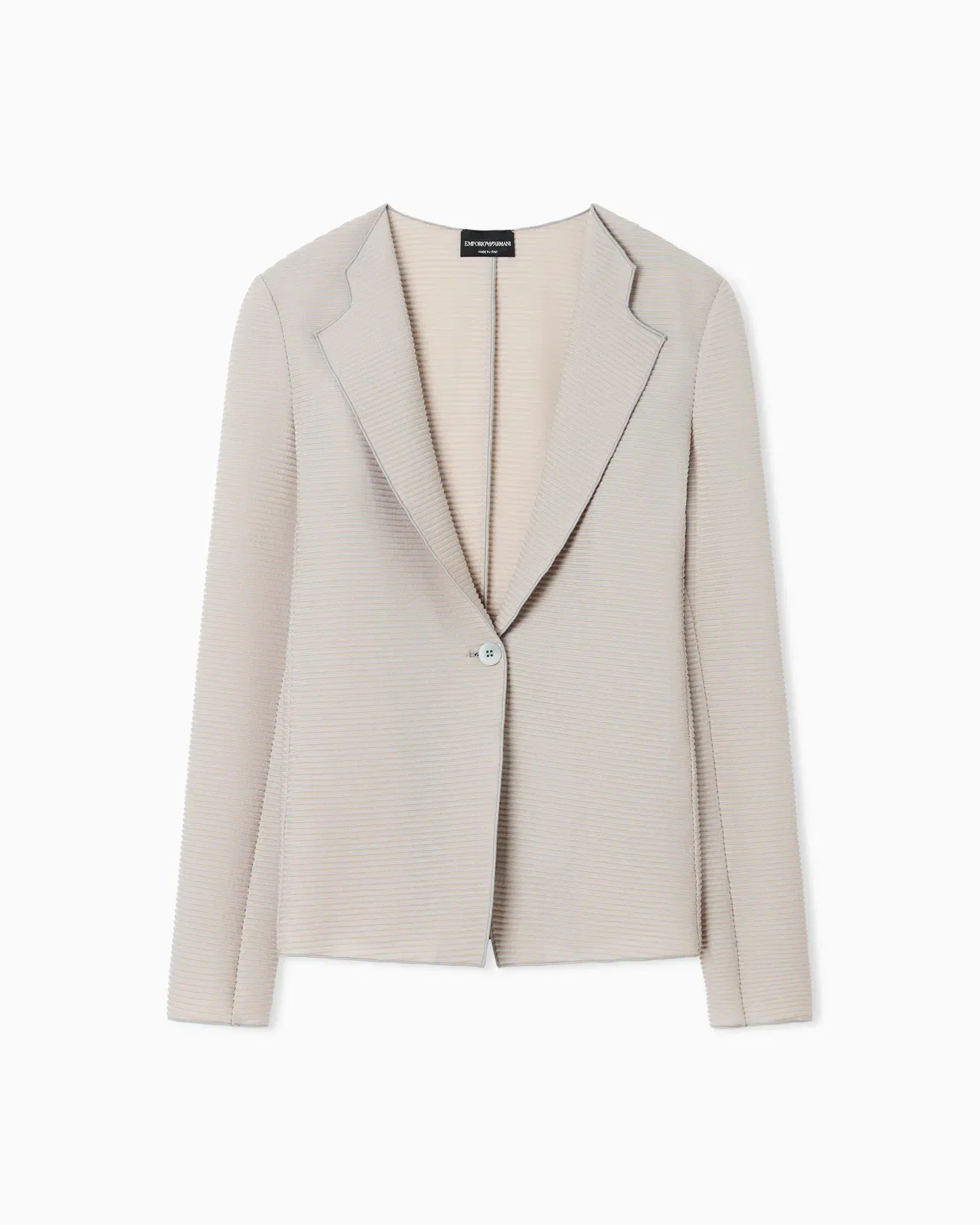 Emporio Armani Jacket with lapels in canneté fabric