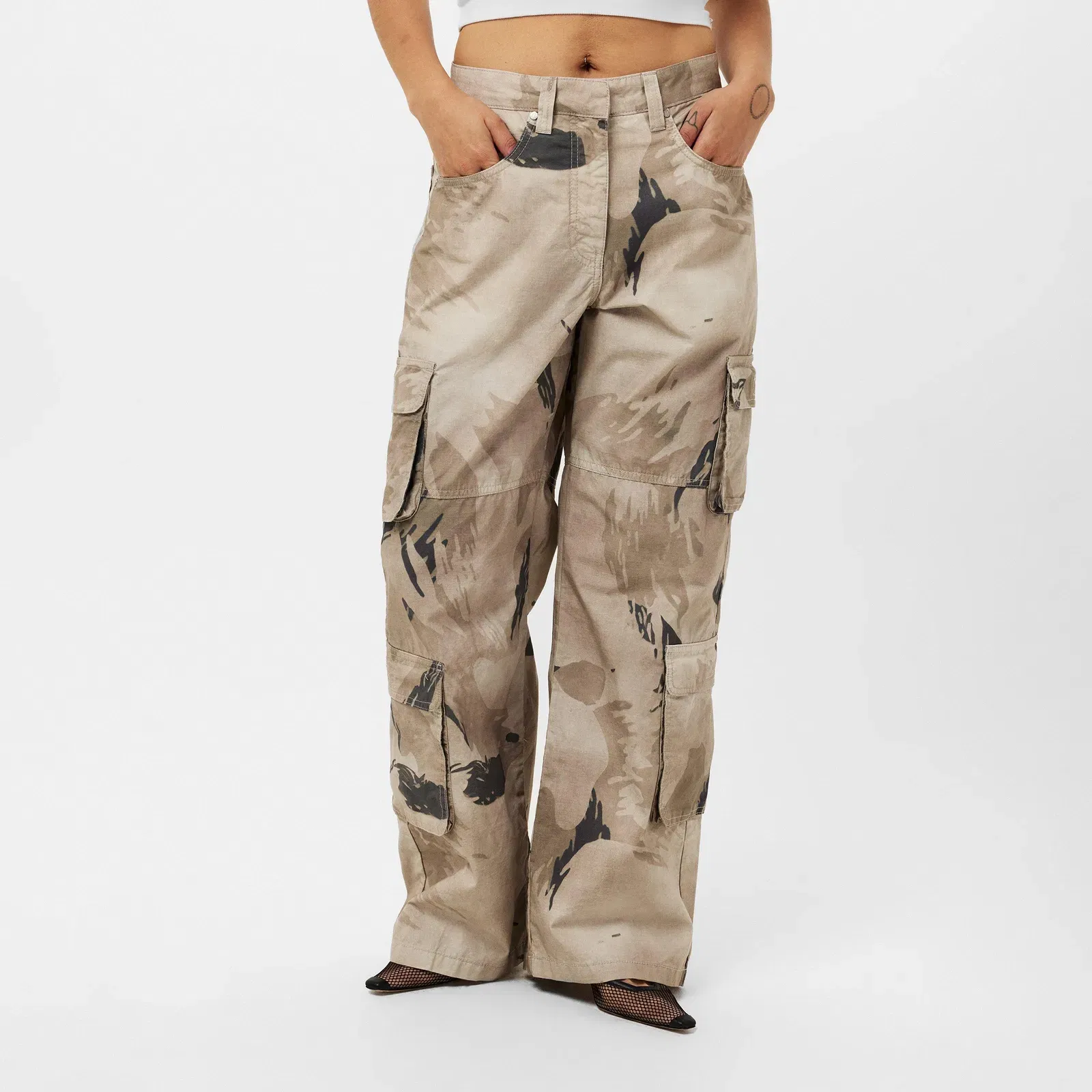 Camo Relaxed Fit Cargo Trousers