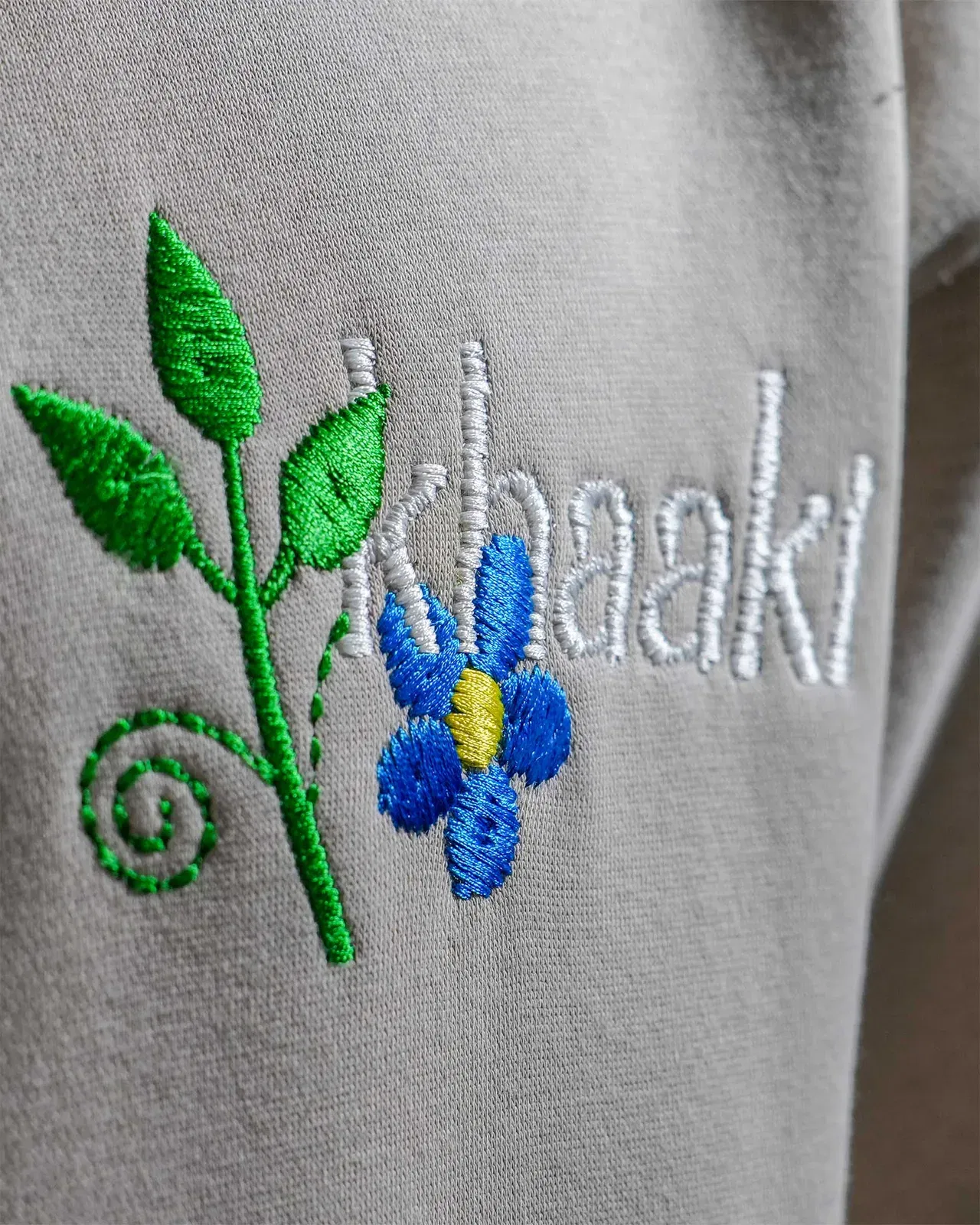 Bitch's Desire Hoodie - Grey Oversized Embroidered Hoodie