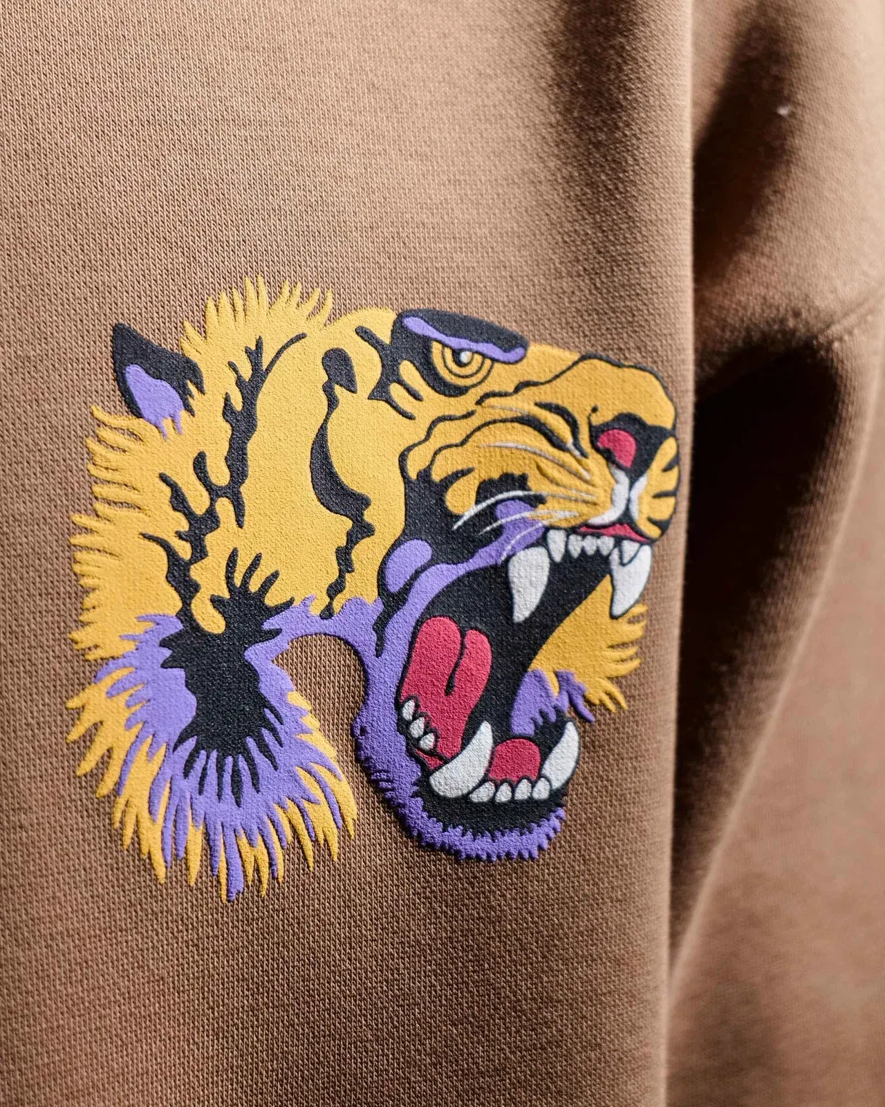 Ruthless - Khaki Oversized Printed Hoodie