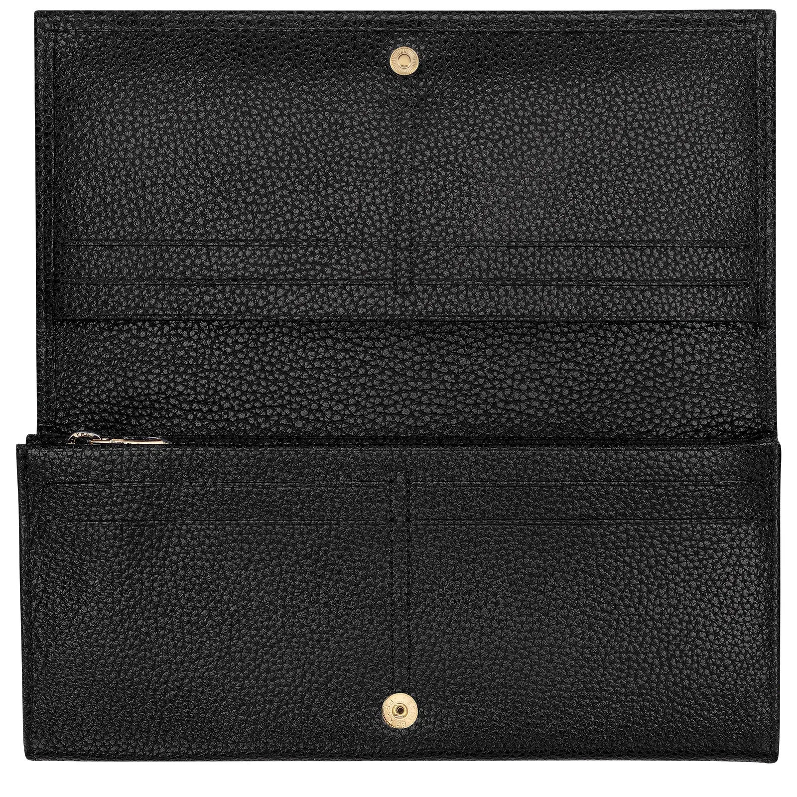 Longchamp Le Foulonné Long continental wallet Black