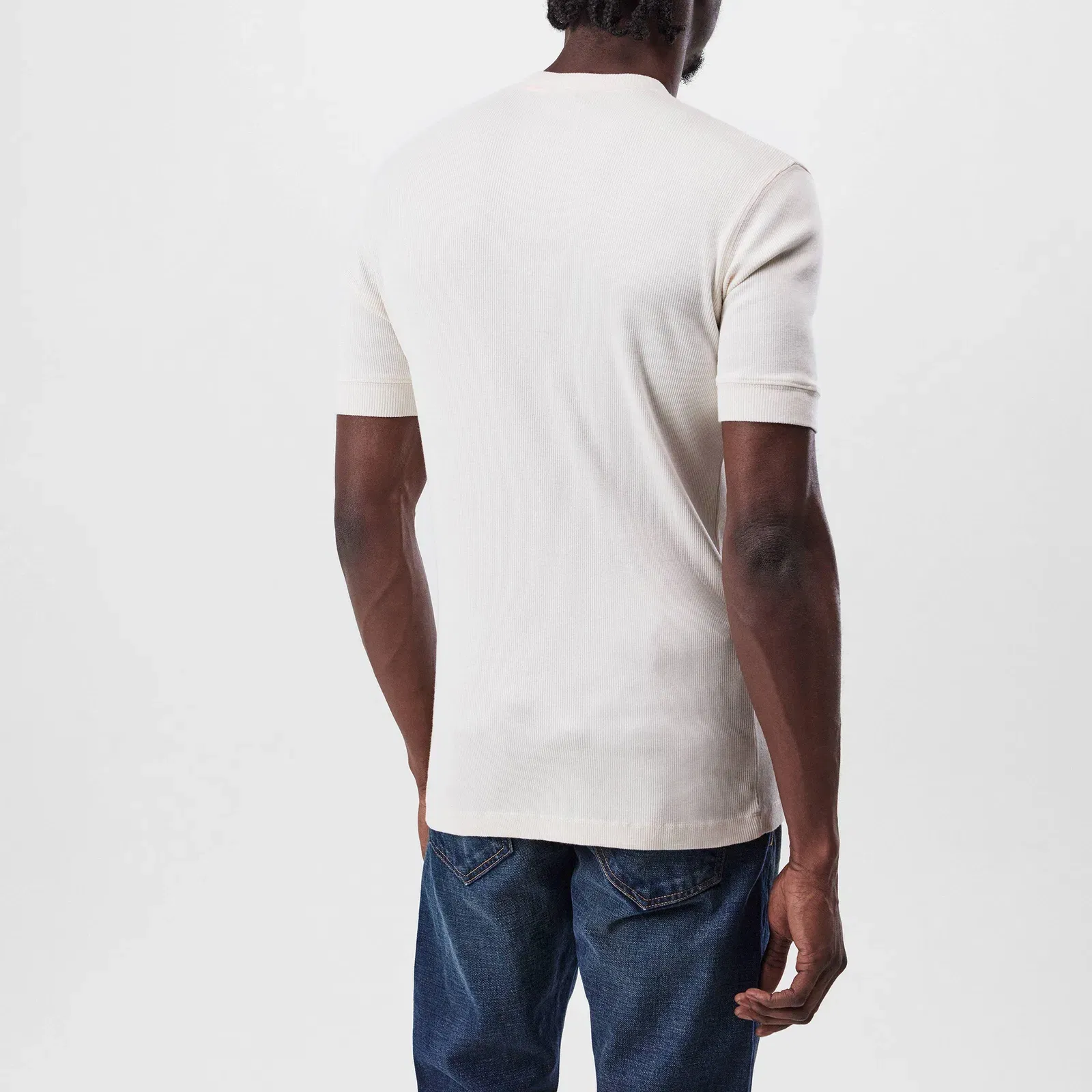 Ribbed Henley T-Shirt