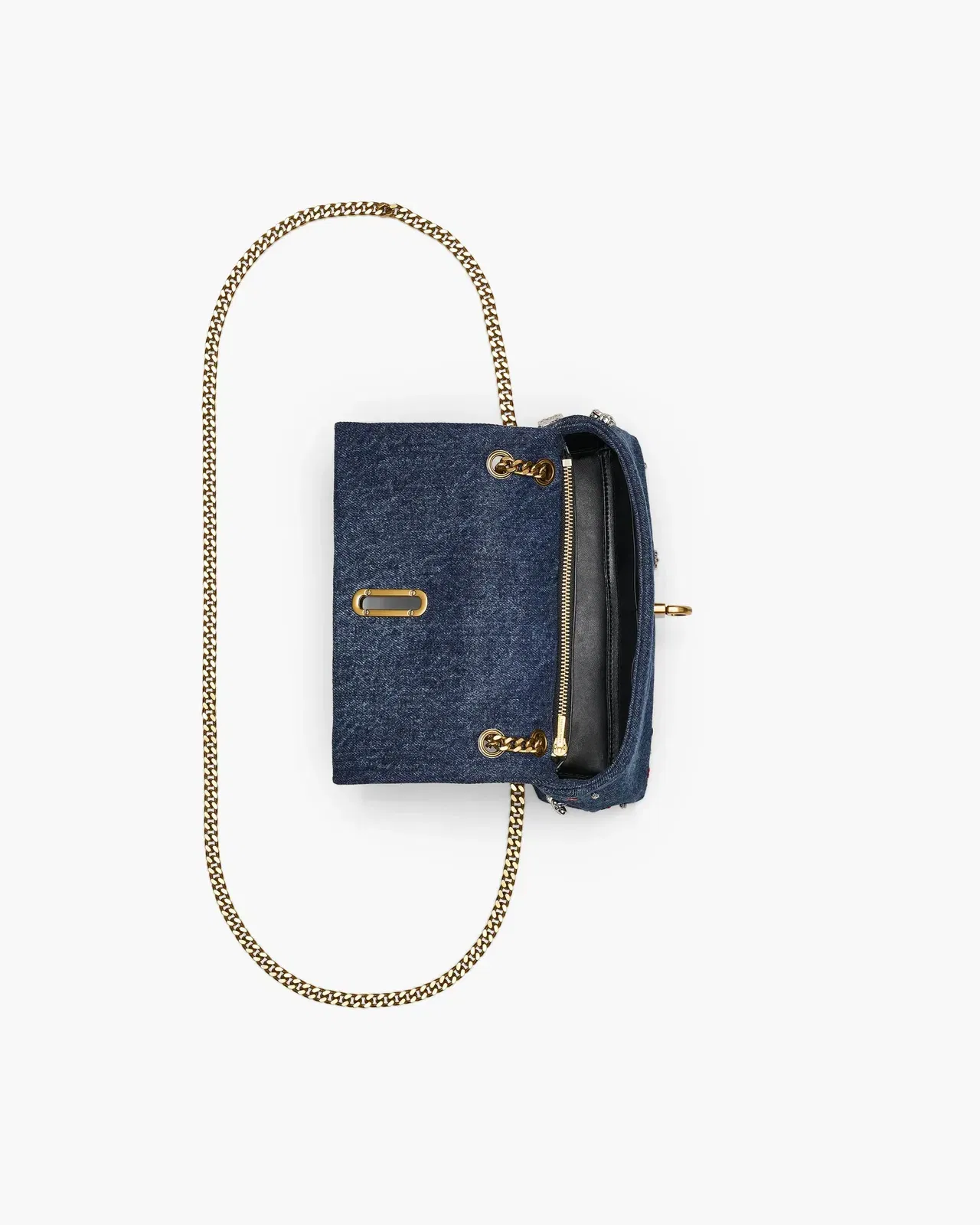 The Trinket Charm Denim Dual Chain Mini Bag