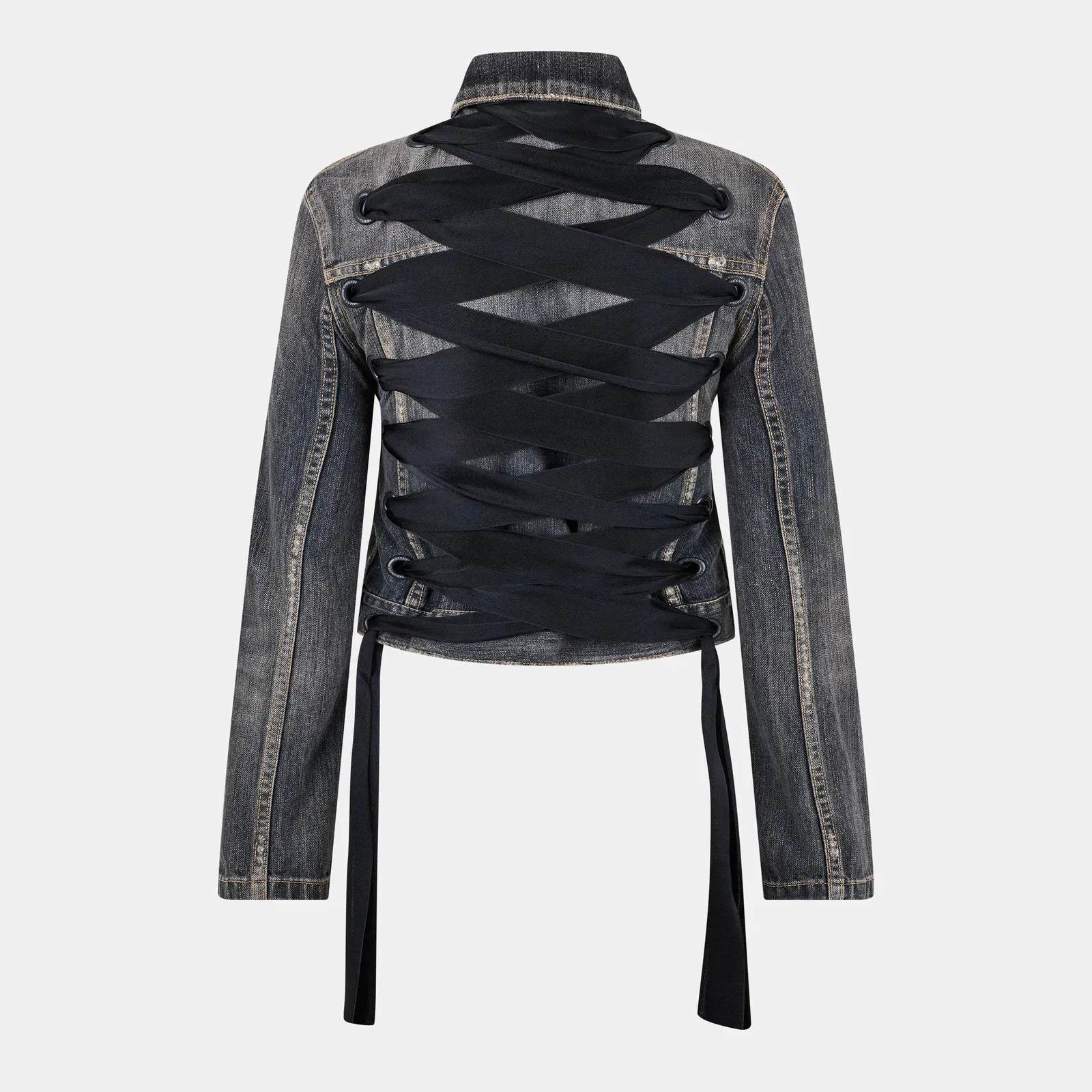 Bal Lace-Up Structured Denim Jacket