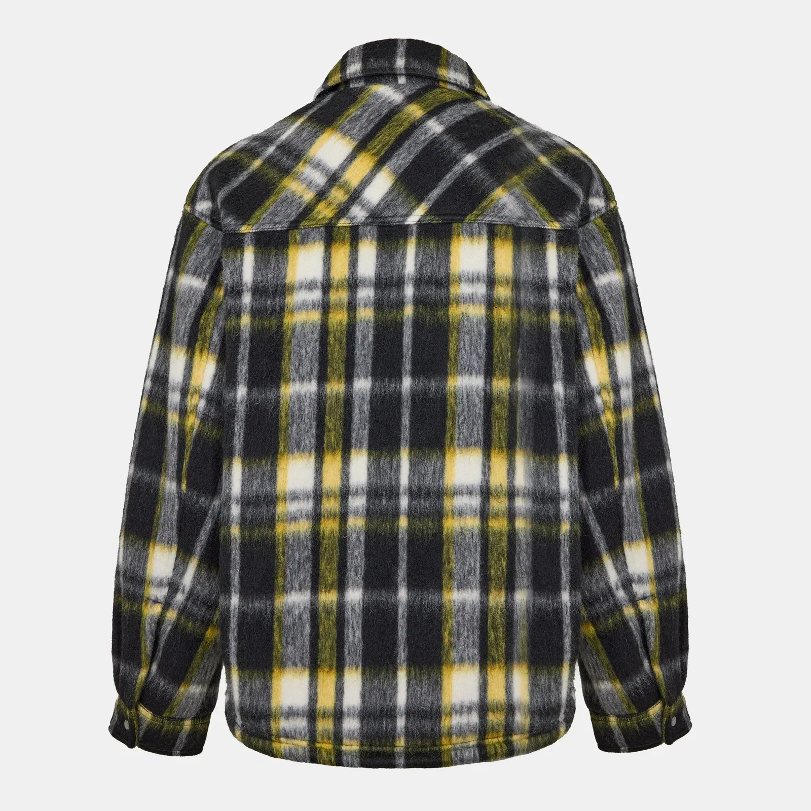 Check Button-Through Structured Overshirt