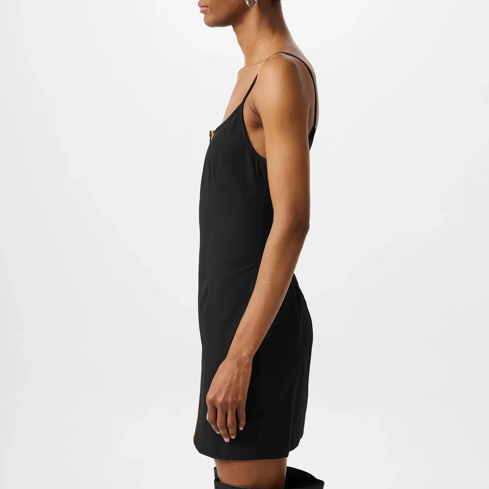 Stretch Gabardine Zipped Mini Dress