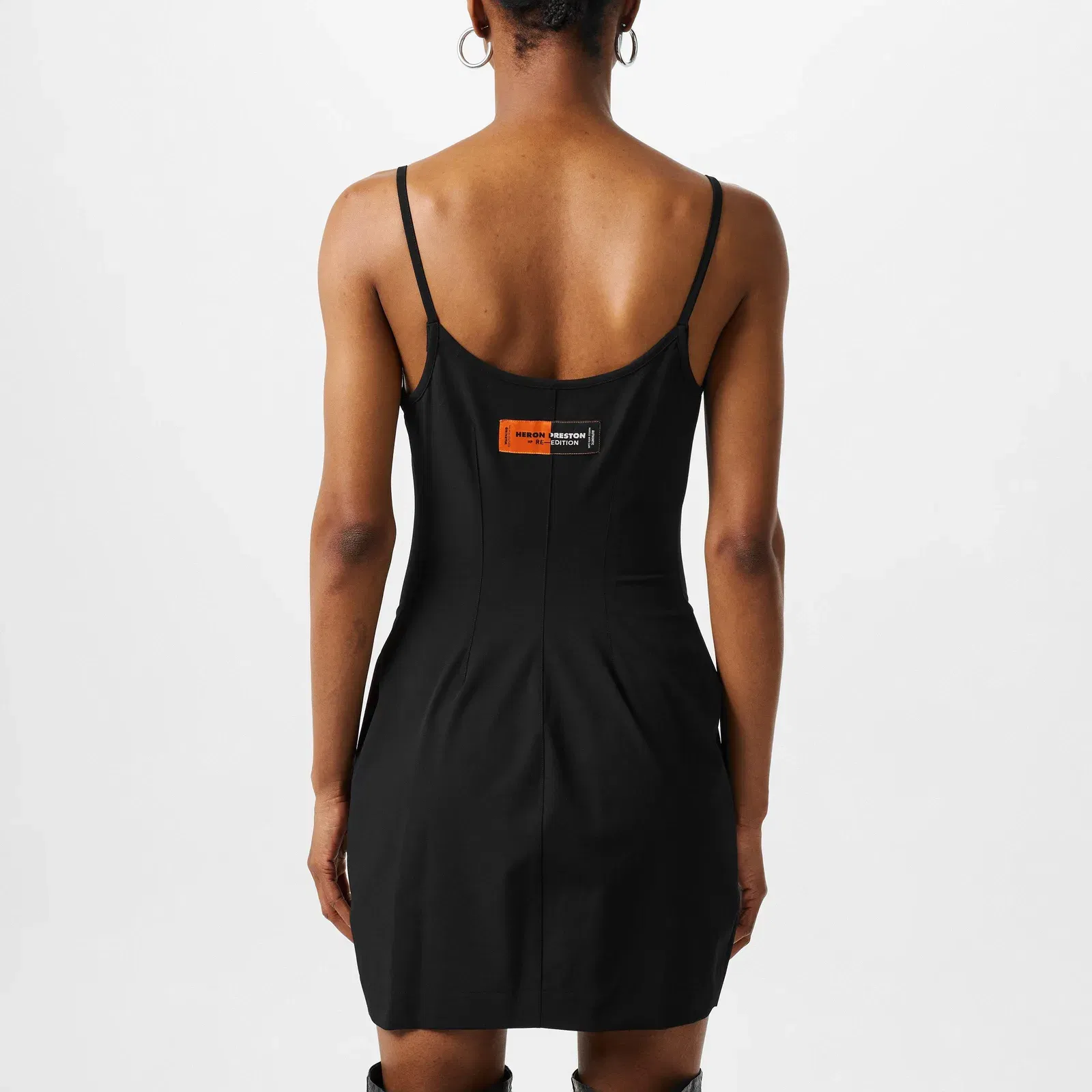 Stretch Gabardine Zipped Mini Dress