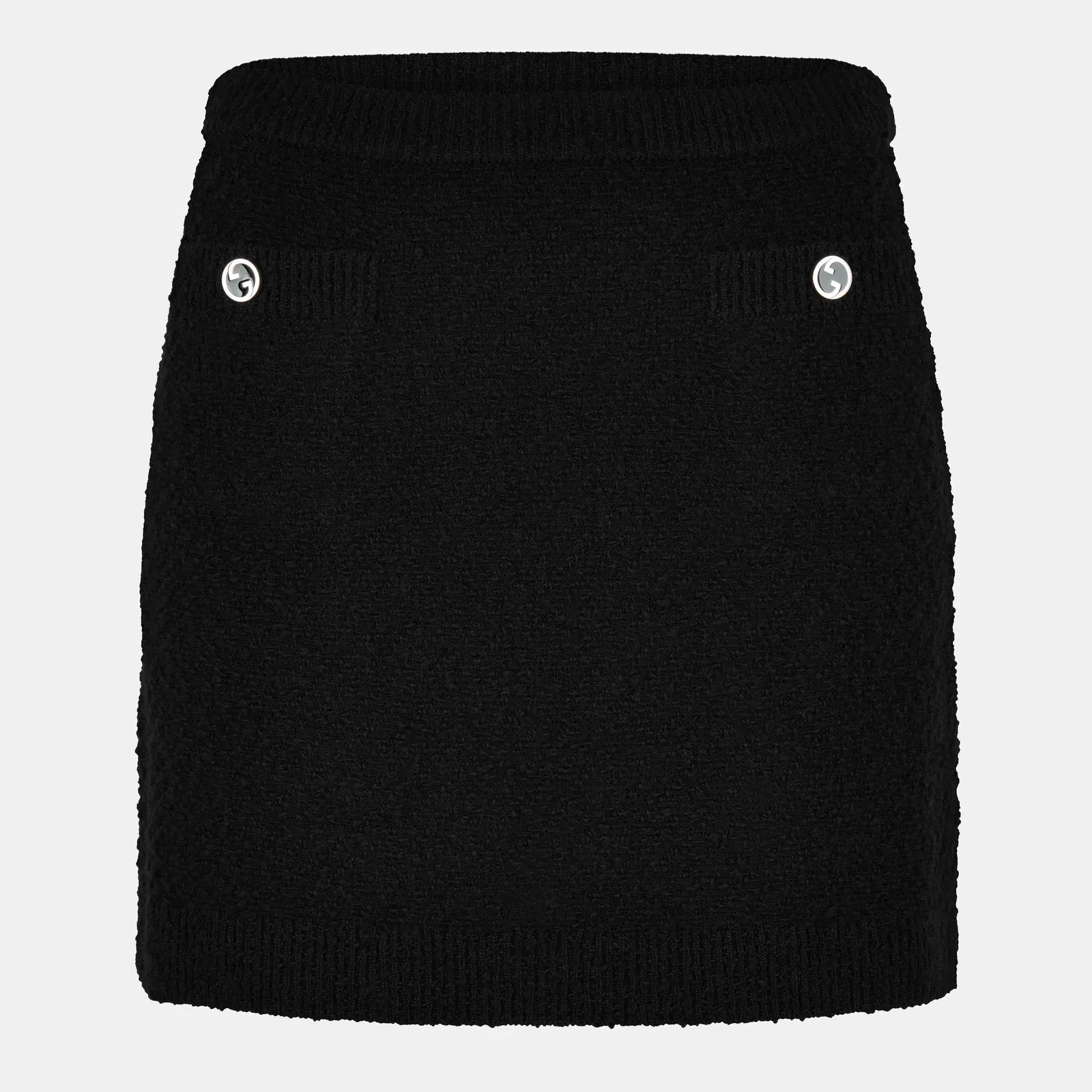 Wool Knit Mini Skirt