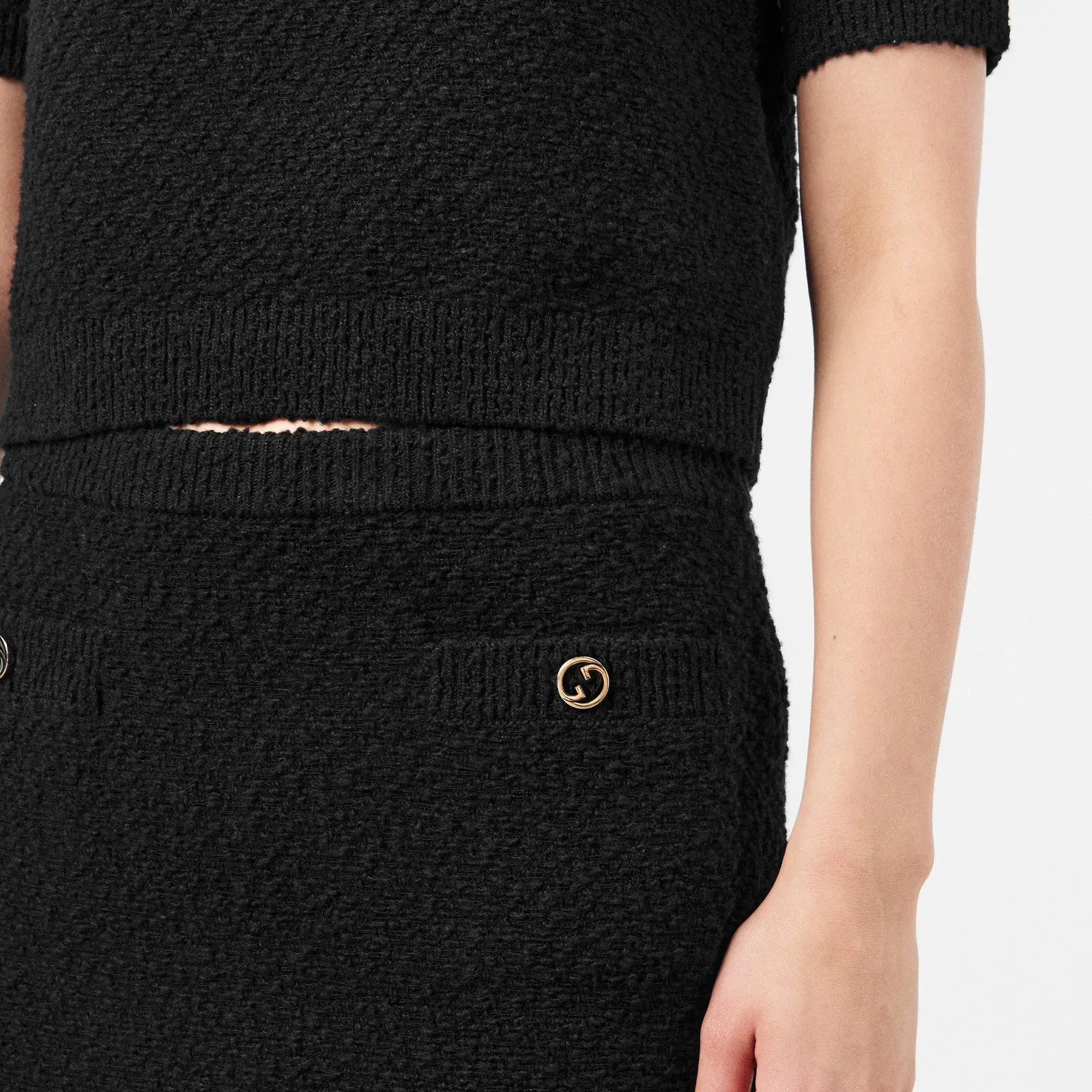 Wool Knit Mini Skirt