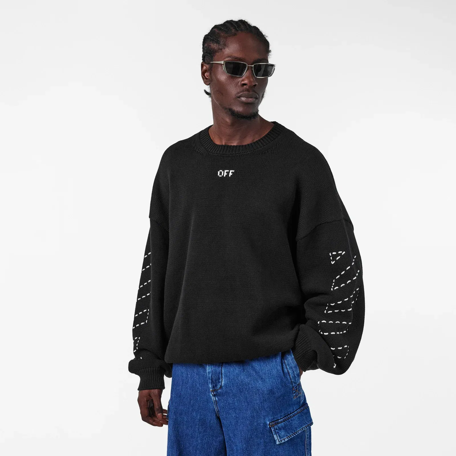 Arrows Cotton Long Sleeve Crew Neck Sweatshirt