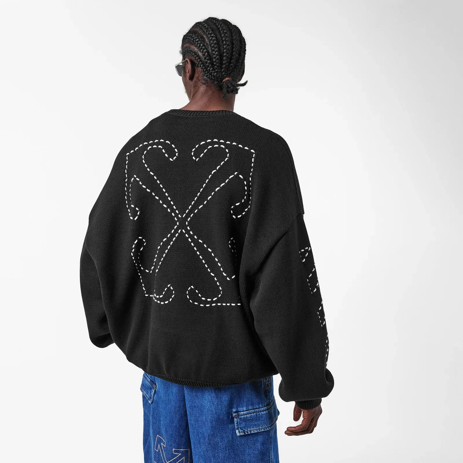 Arrows Cotton Long Sleeve Crew Neck Sweatshirt