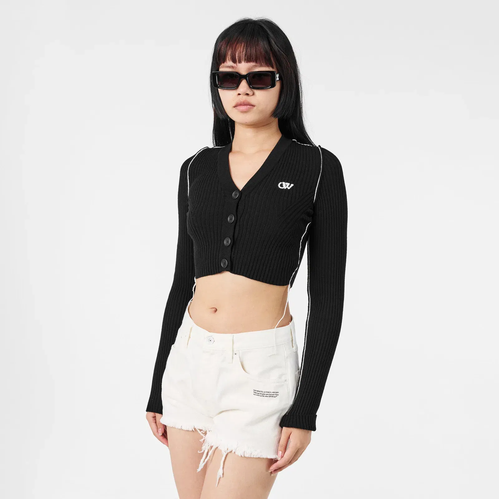 Diagonal Stripe Knitted Top
