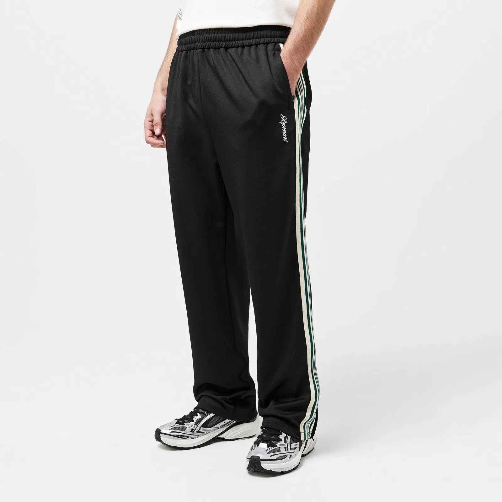 Taped Open Hem Woven Tracksuit Joggers