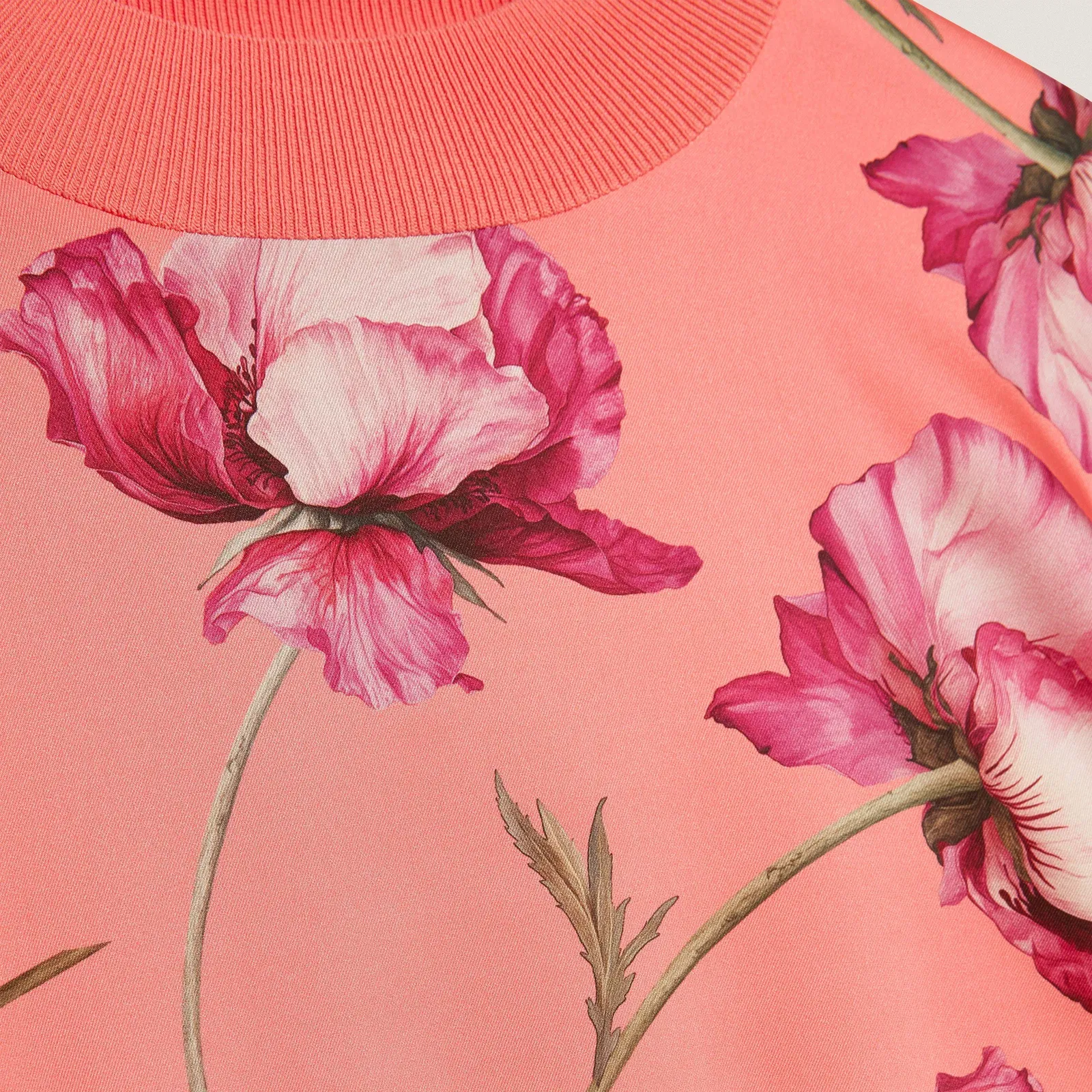 Ted Baker Botanical Print Front Long Sleeve Knit Top