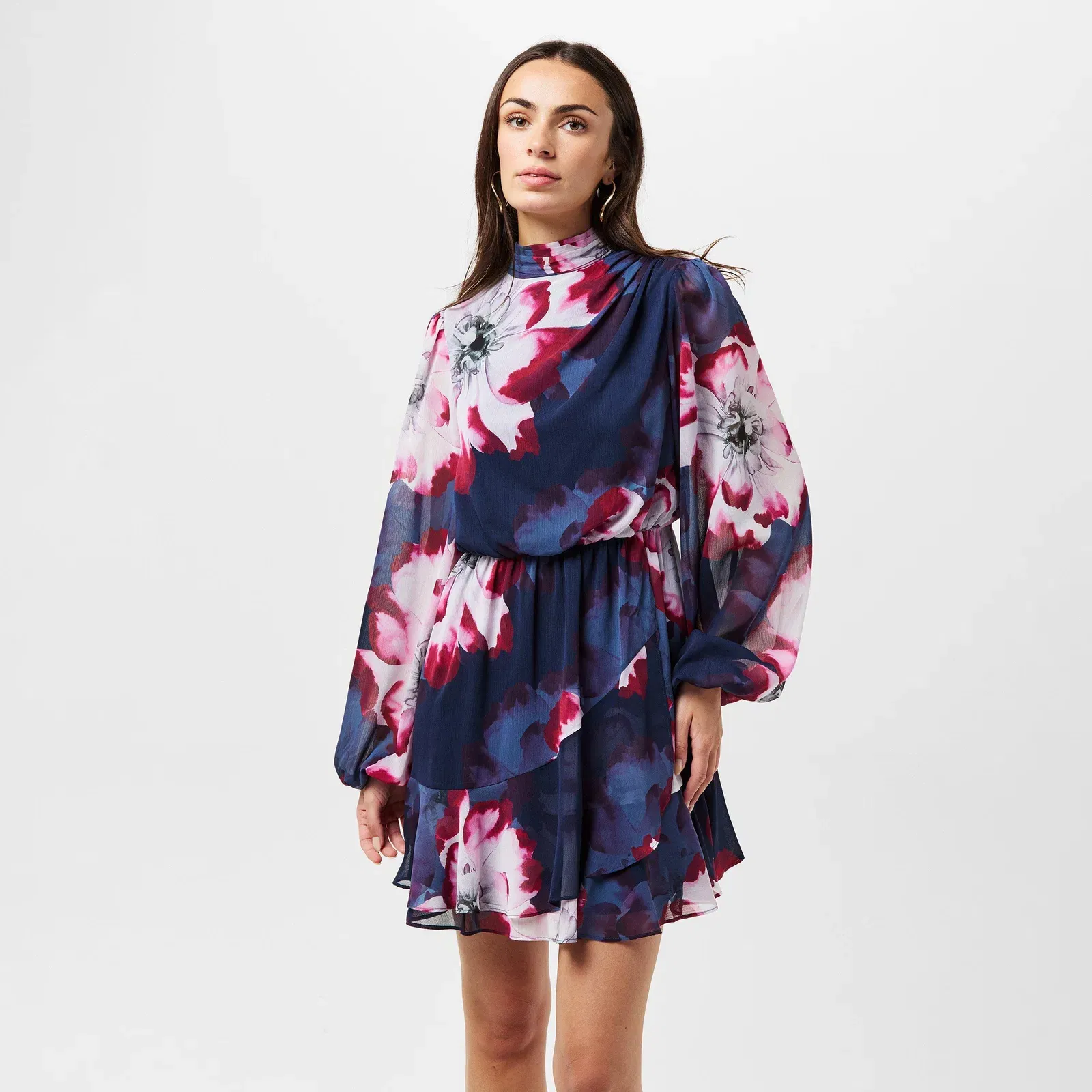 Floral Crew Mini Dress