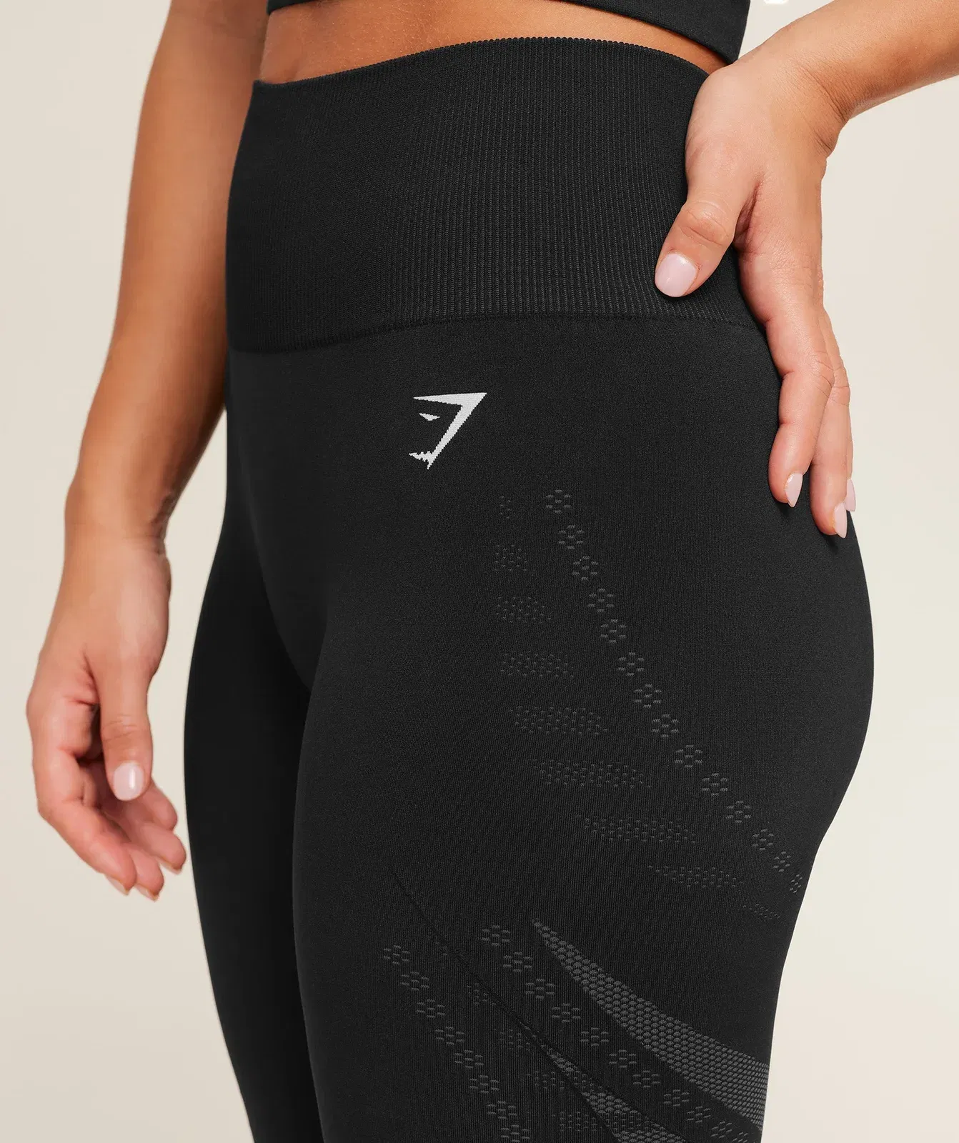 Gymshark Running Seamless Leggings - GS Black/GS Asphalt Grey