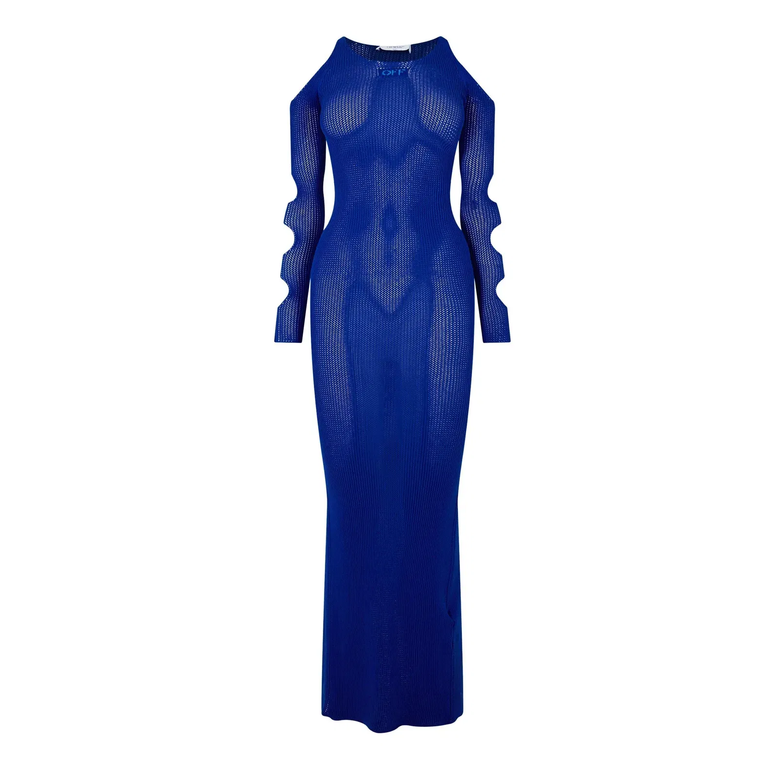 Viscose Long Sleeve Cut Out Maxi Dress