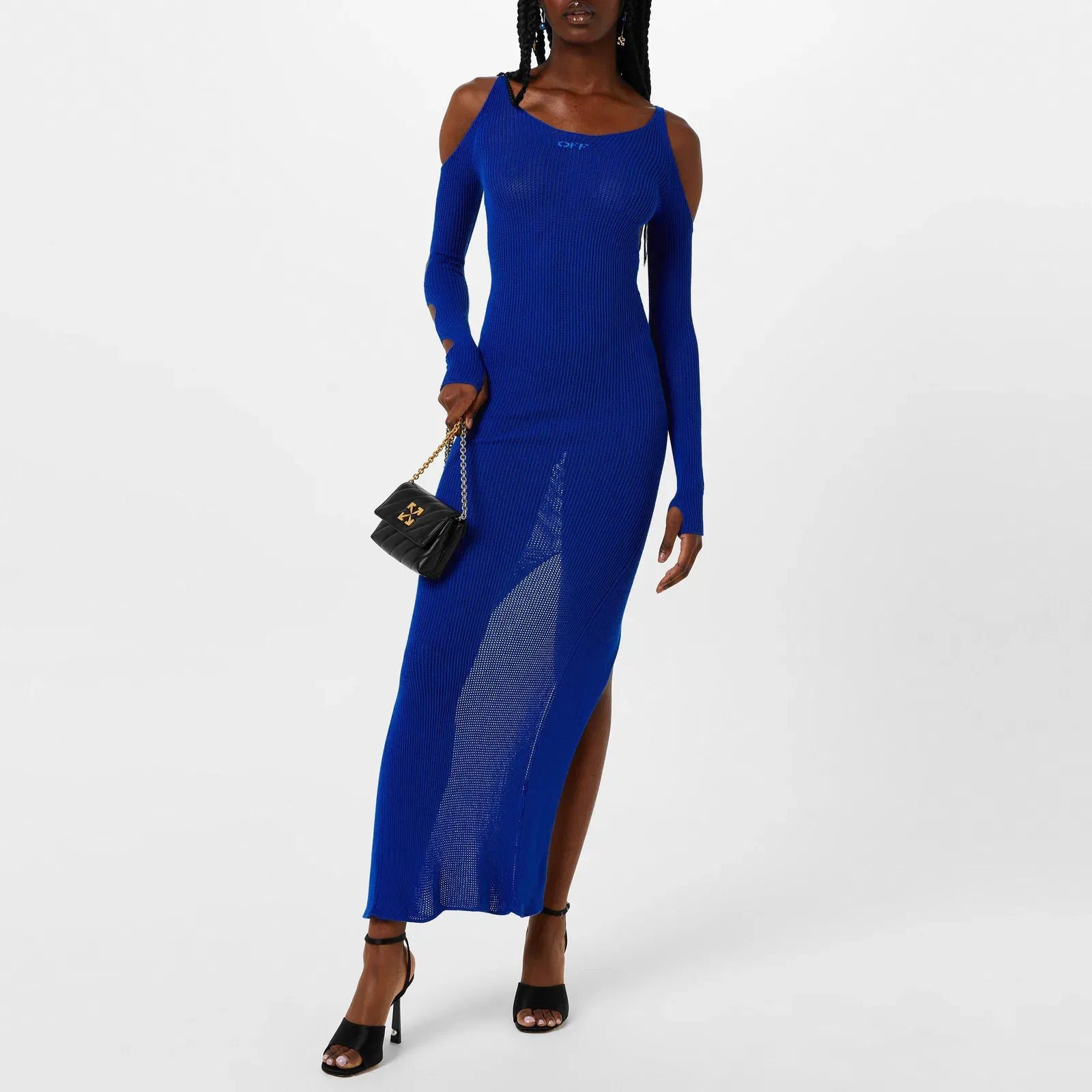 Viscose Long Sleeve Cut Out Maxi Dress