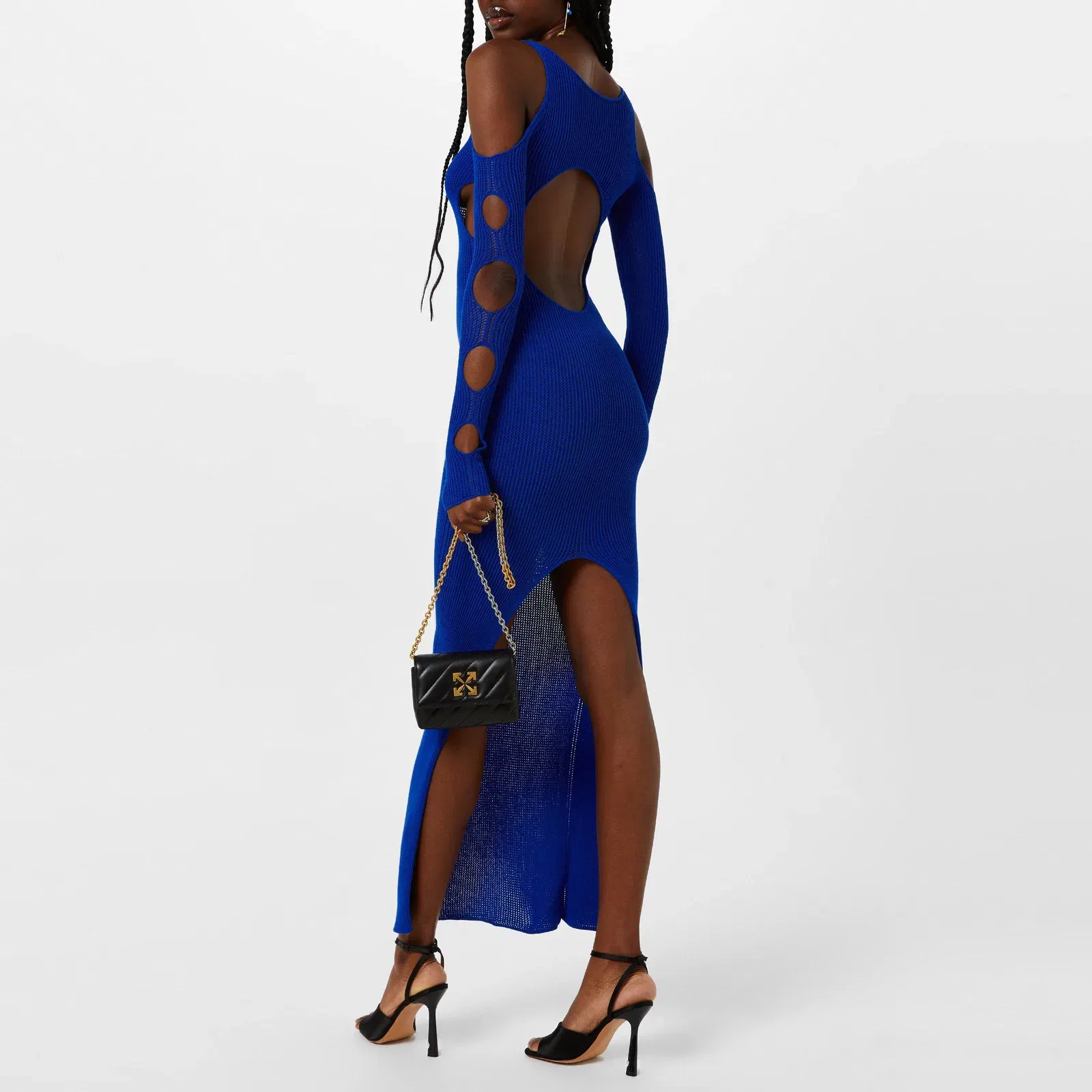 Viscose Long Sleeve Cut Out Maxi Dress