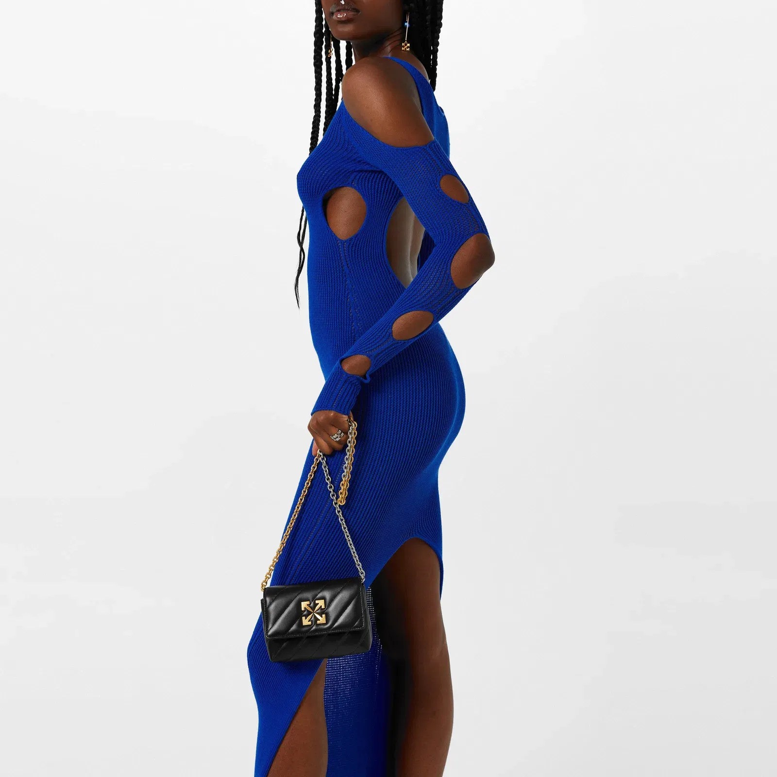 Viscose Long Sleeve Cut Out Maxi Dress